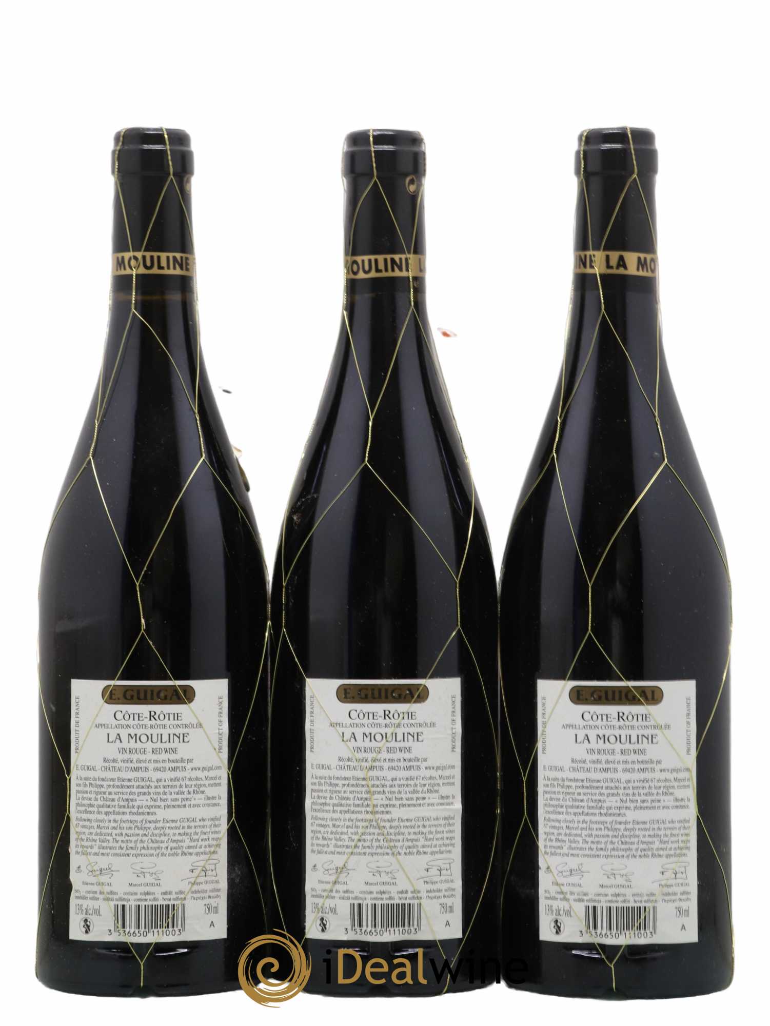 Côte-Rôtie La Mouline Guigal 2010 - Lot de 3 bouteilles - 1