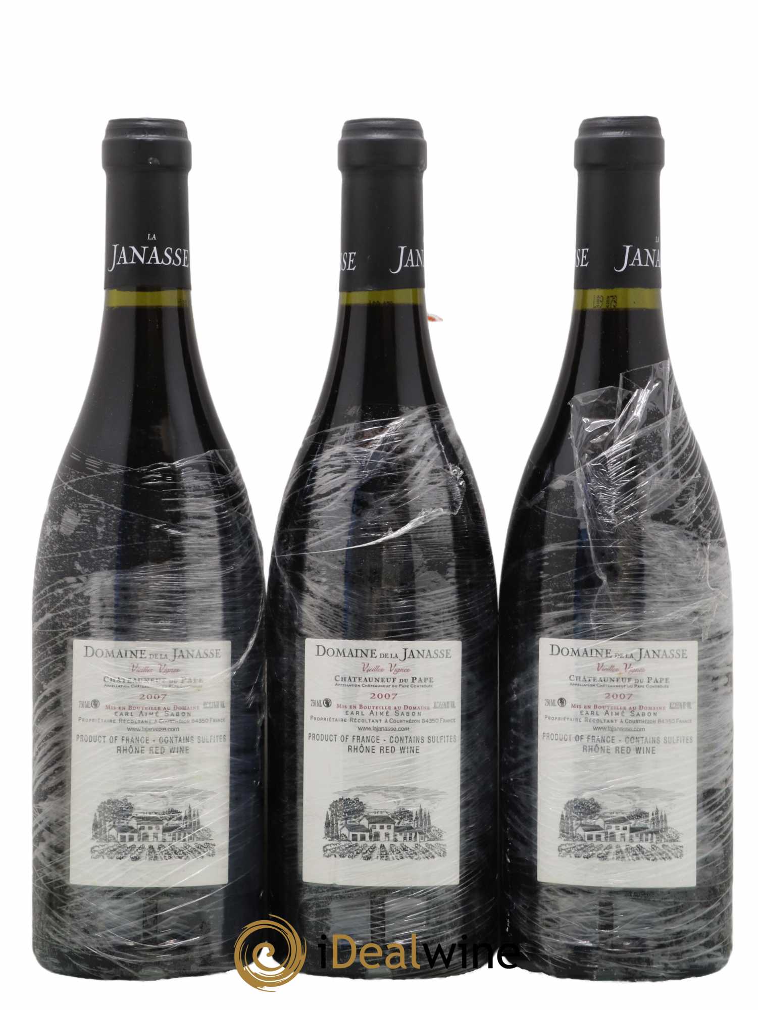 Châteauneuf-du-Pape Cuvée Vieilles Vignes La Janasse (Domaine de) 2007 - Lotto di 3 bottiglie - 1