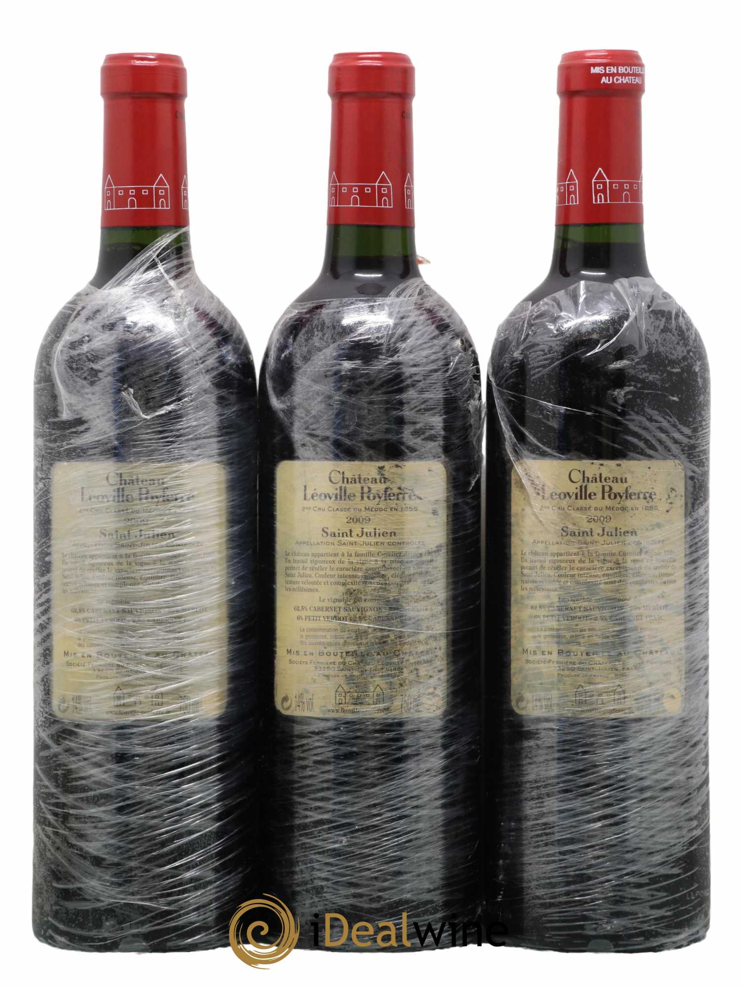 Château Léoville Poyferré 2ème Grand Cru Classé 2009 - Lot de 3 bouteilles - 1
