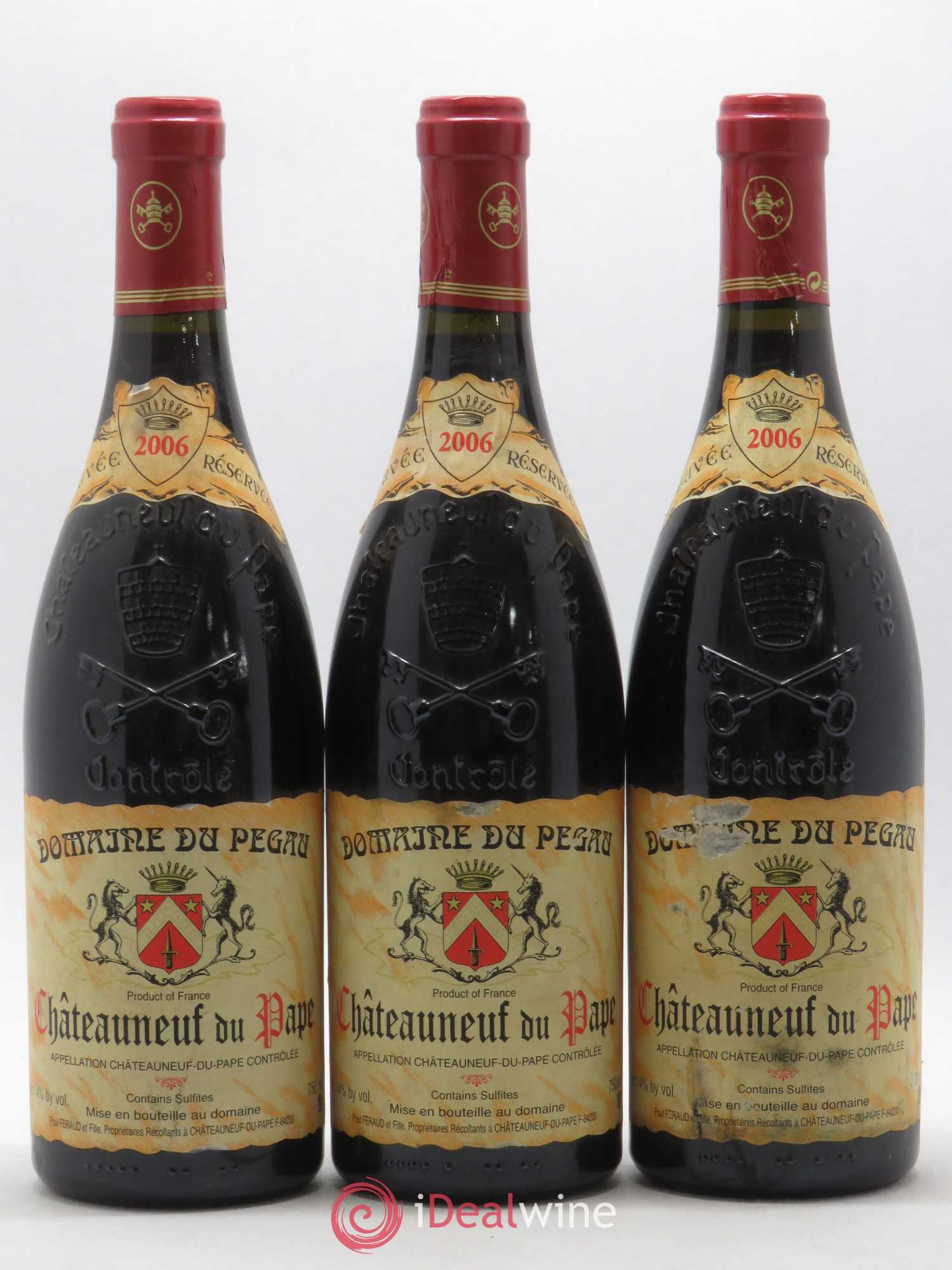 Châteauneuf-du-Pape Domaine du Pégau Cuvée Réservée Paul et Laurence Féraud 2006 - Lot de 3 bouteilles - 0