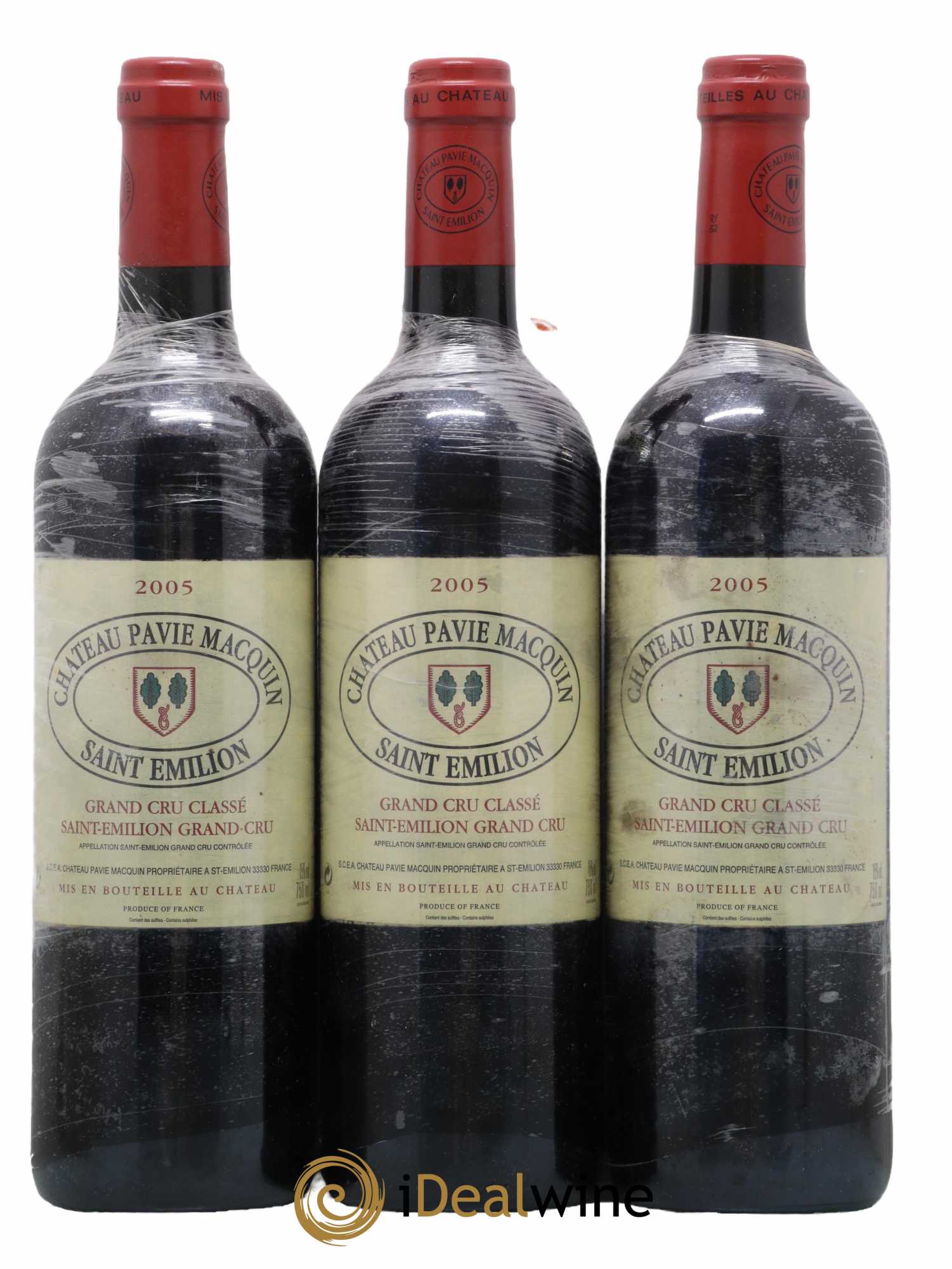 Château Pavie Macquin 1er Grand Cru Classé B 2005 - Lot de 3 bouteilles - 0