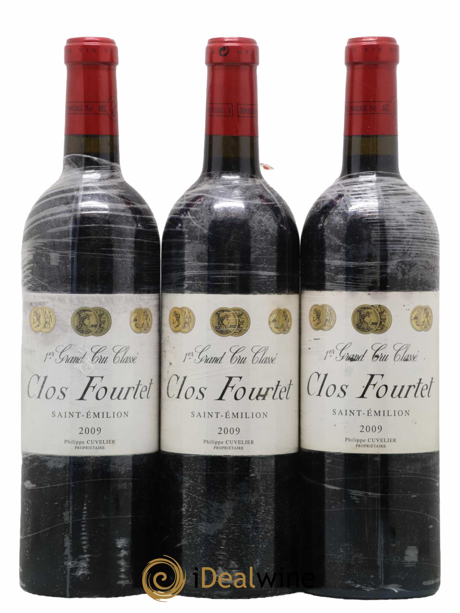 Clos Fourtet 1er Grand Cru Classé B 2009 - Lot de 3 bouteilles - 0