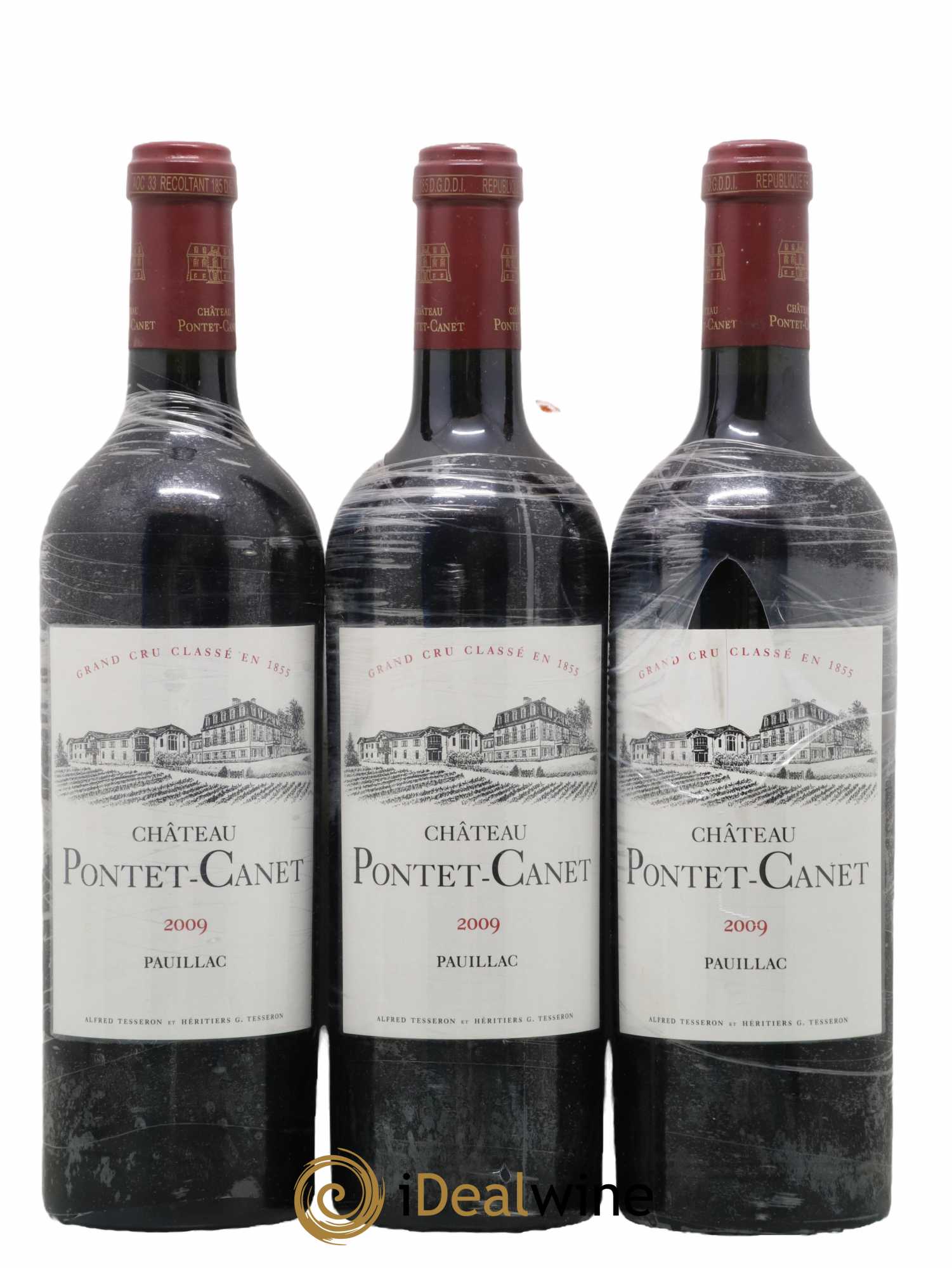 Château Pontet Canet 5ème Grand Cru Classé 2009 - Lot de 3 bouteilles - 0