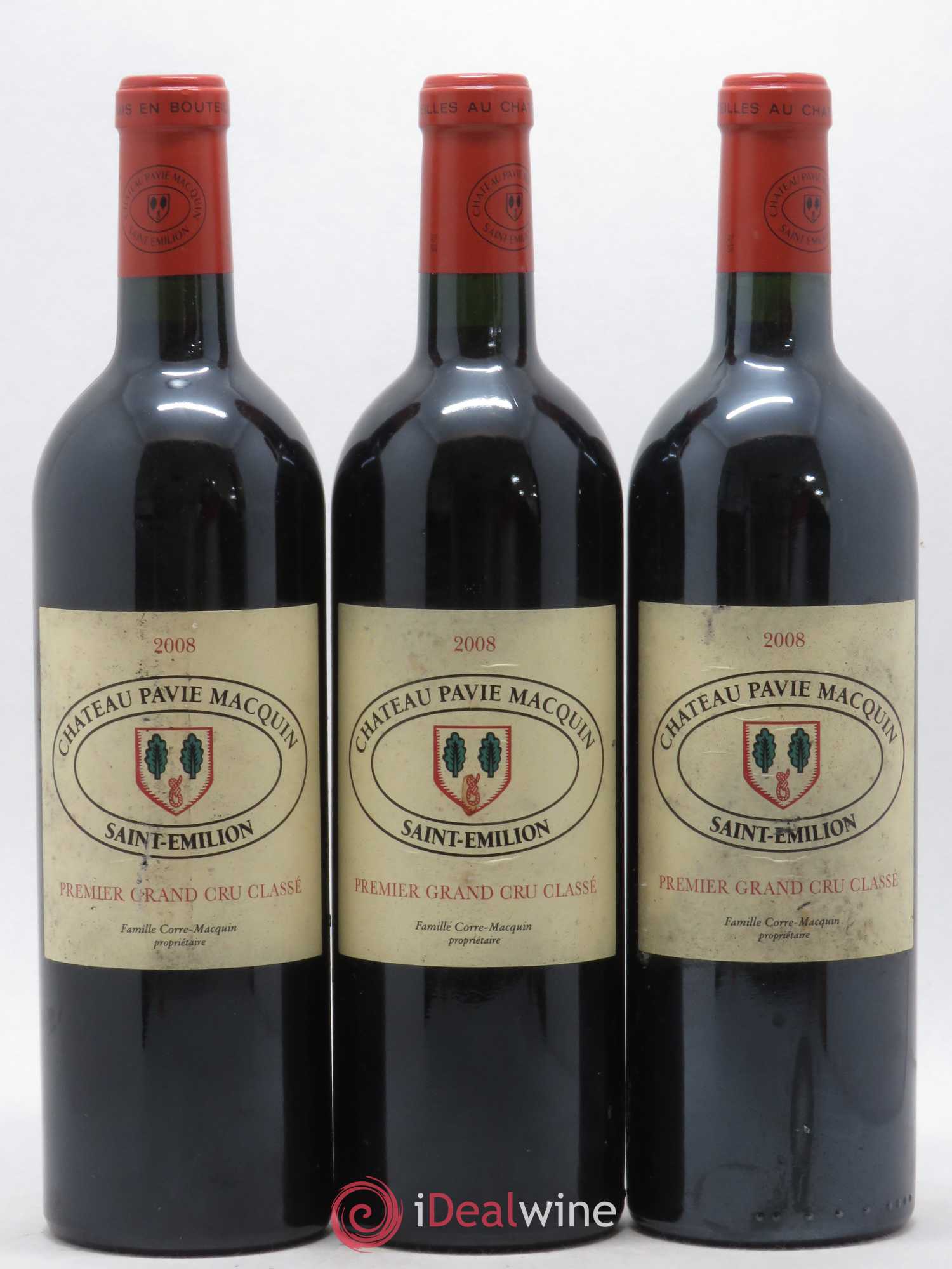 Château Pavie Macquin 1er Grand Cru Classé B 2008 - Lot de 3 bouteilles - 0