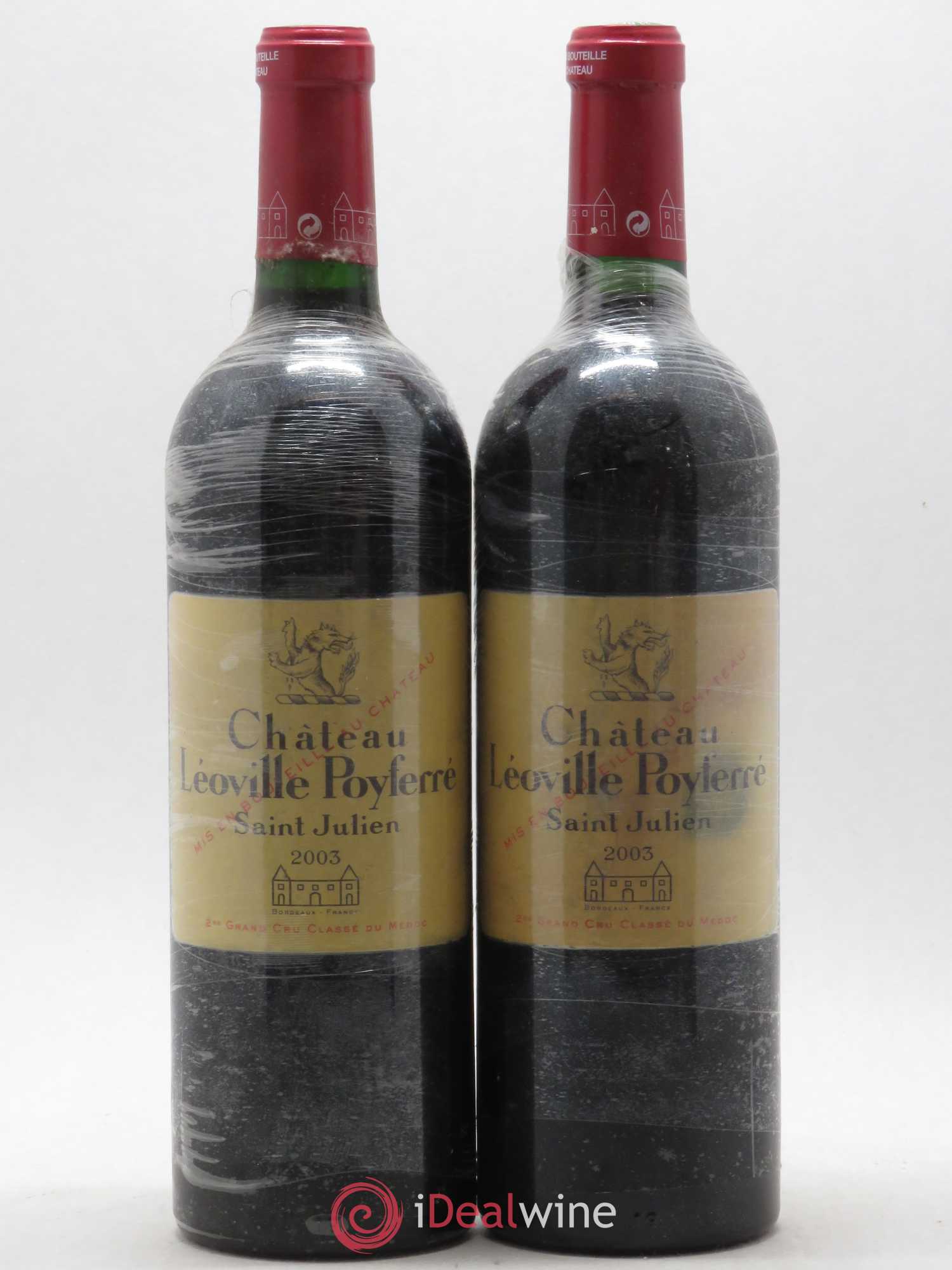 Château Léoville Poyferré 2ème Grand Cru Classé 2003 - Lot de 2 bouteilles - 0