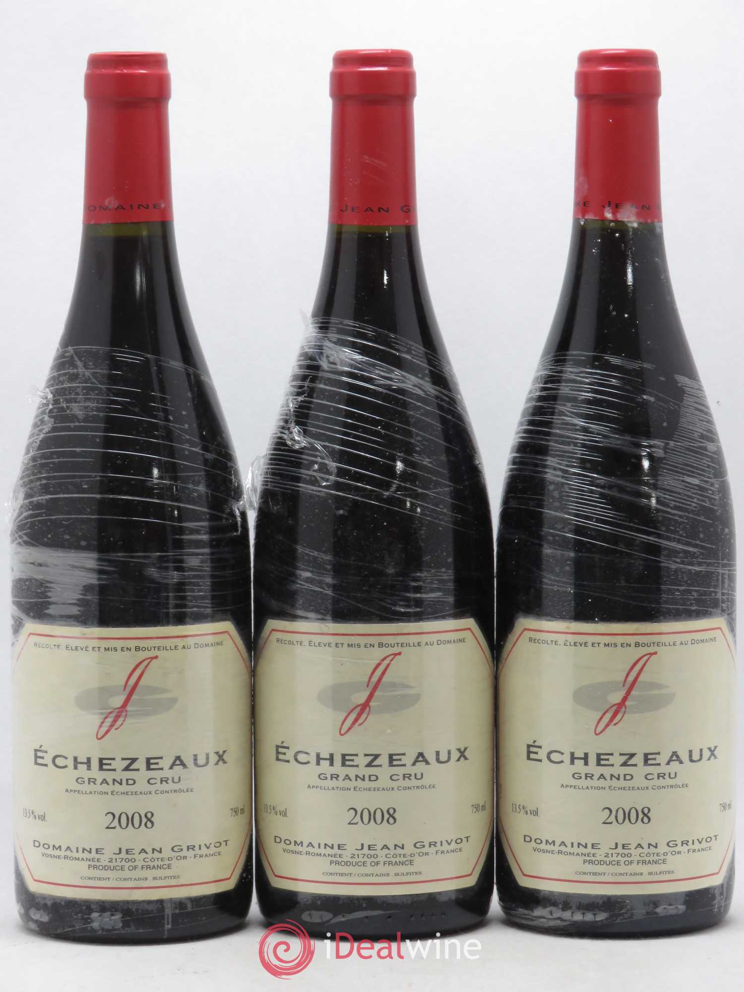 Echezeaux Grand Cru Jean Grivot 2008 - Lot de 3 bouteilles - 0