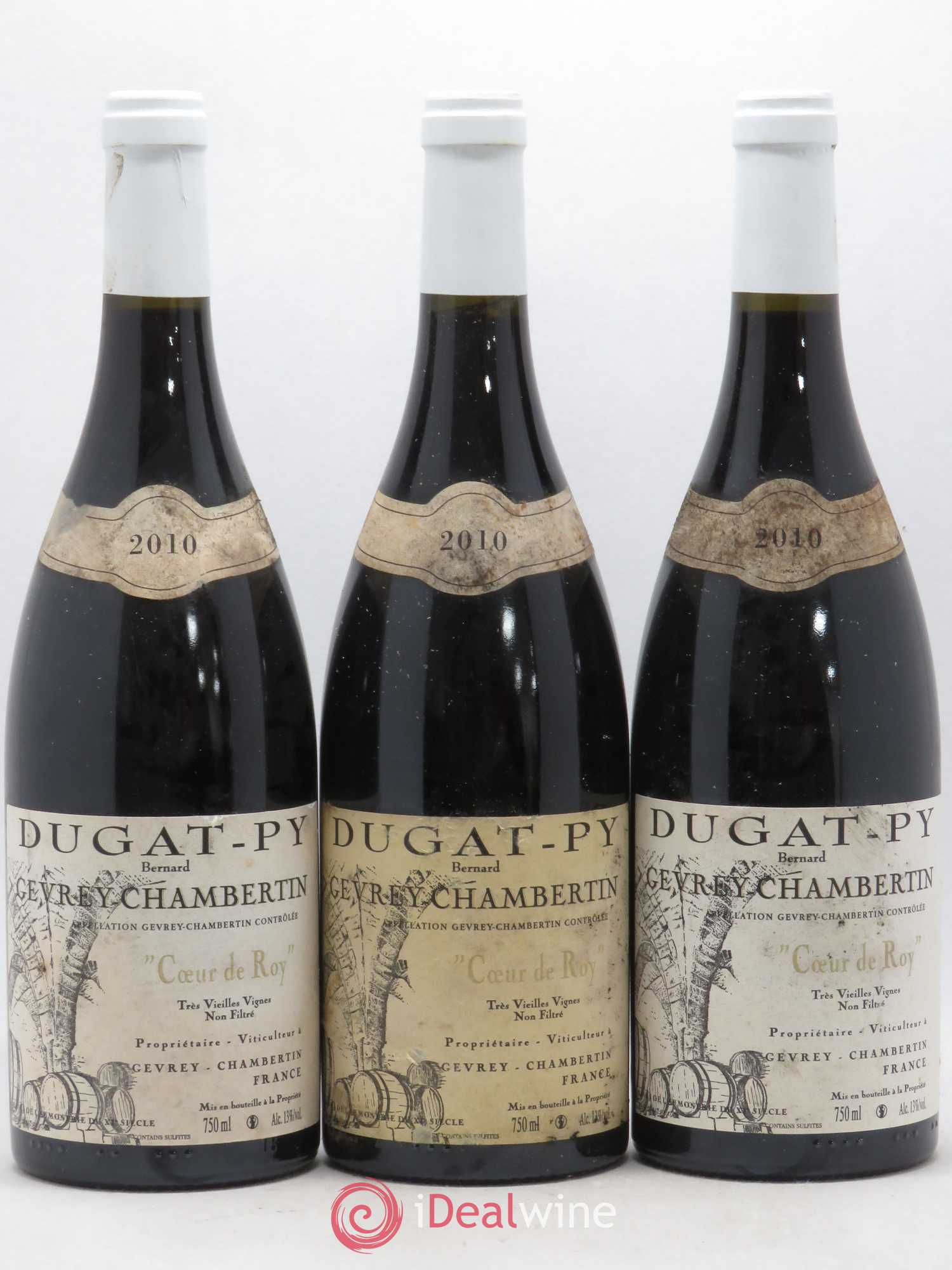Gevrey-Chambertin Coeur de Roy Très Vieilles Vignes Dugat-Py 2010 - Lot de 3 bouteilles - 0
