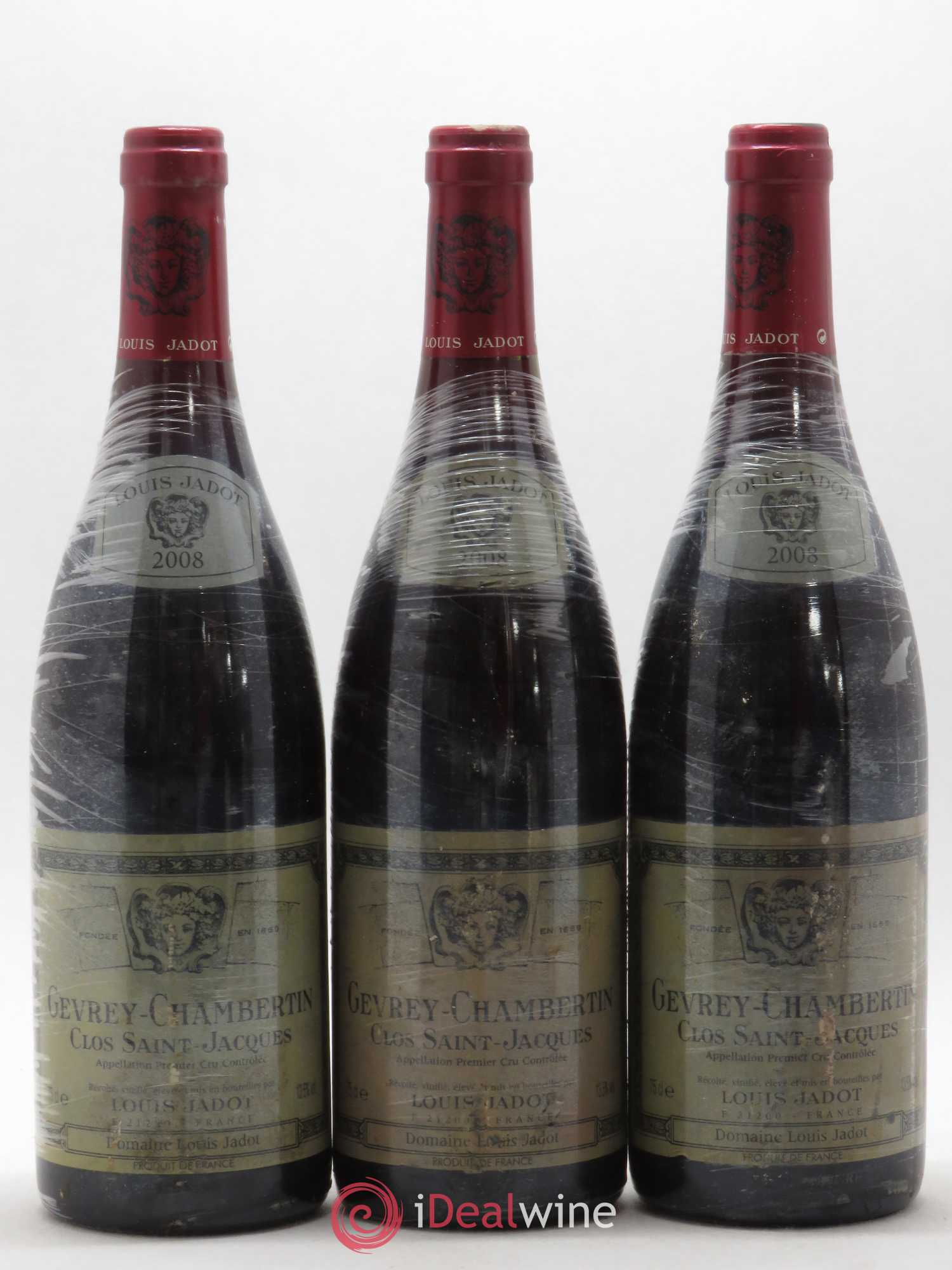 Gevrey-Chambertin 1er Cru Clos Saint Jacques Domaine Louis Jadot 2008 - Lot de 3 bouteilles - 0