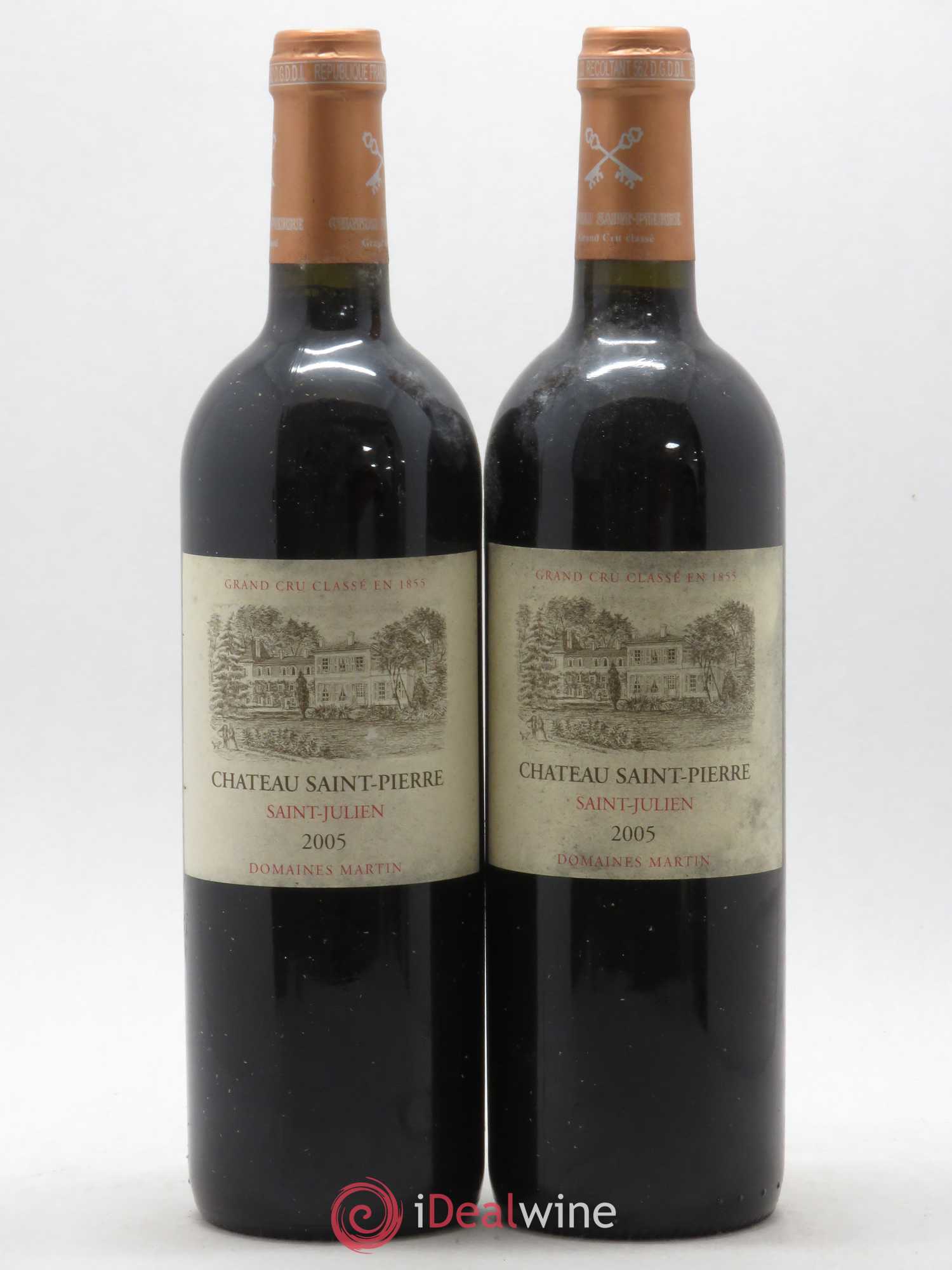 Château Saint-Pierre 4ème Grand Cru Classé 2005 - Lot de 2 bouteilles - 0