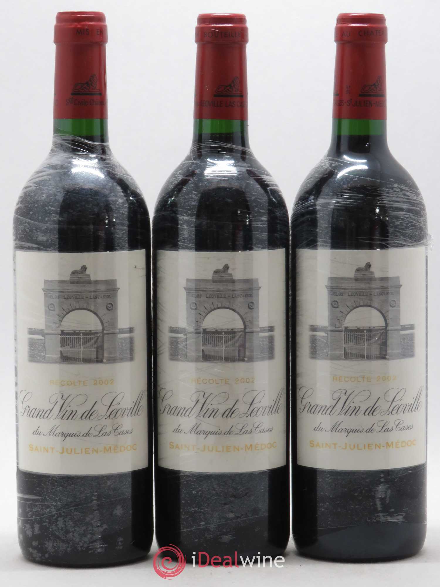 Château Léoville Las Cases 2ème Grand Cru Classé 2002 - Lot de 3 bouteilles - 0
