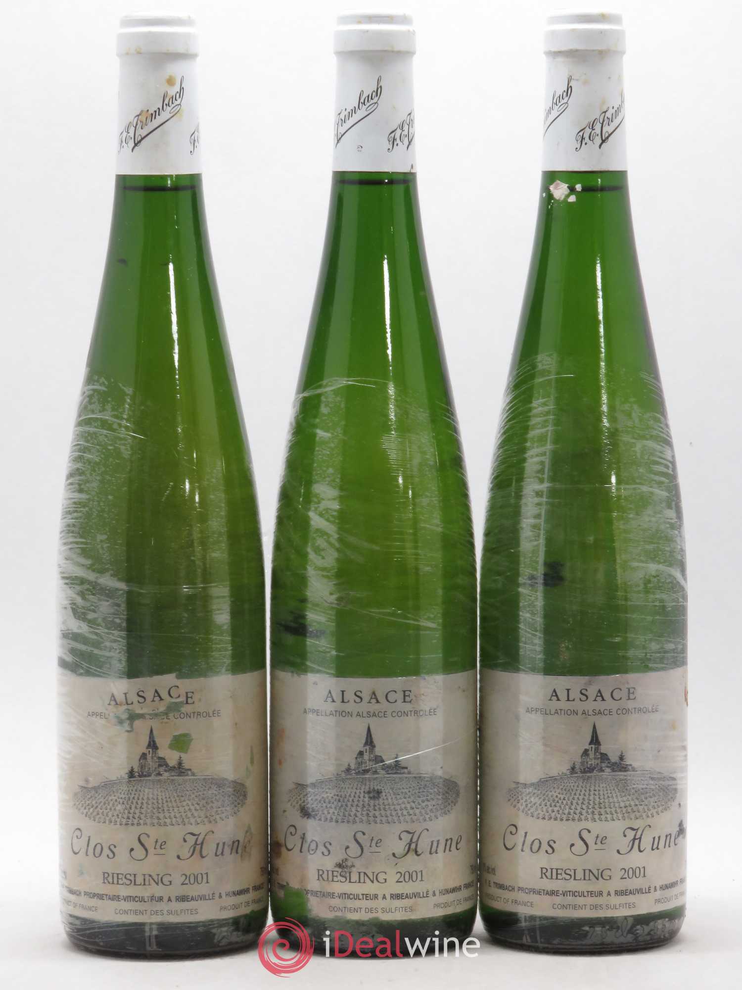 Alsace Riesling Clos Sainte-Hune Trimbach (Domaine) 2001 - Lot de 3 bouteilles - 0
