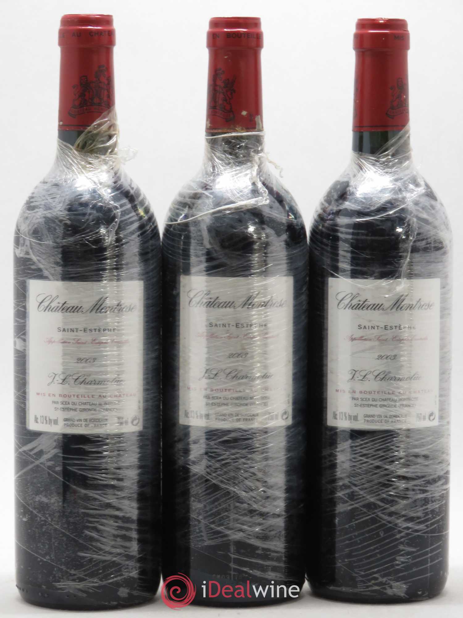 Château Montrose 2ème Grand Cru Classé 2003 - Lot de 3 bouteilles - 1
