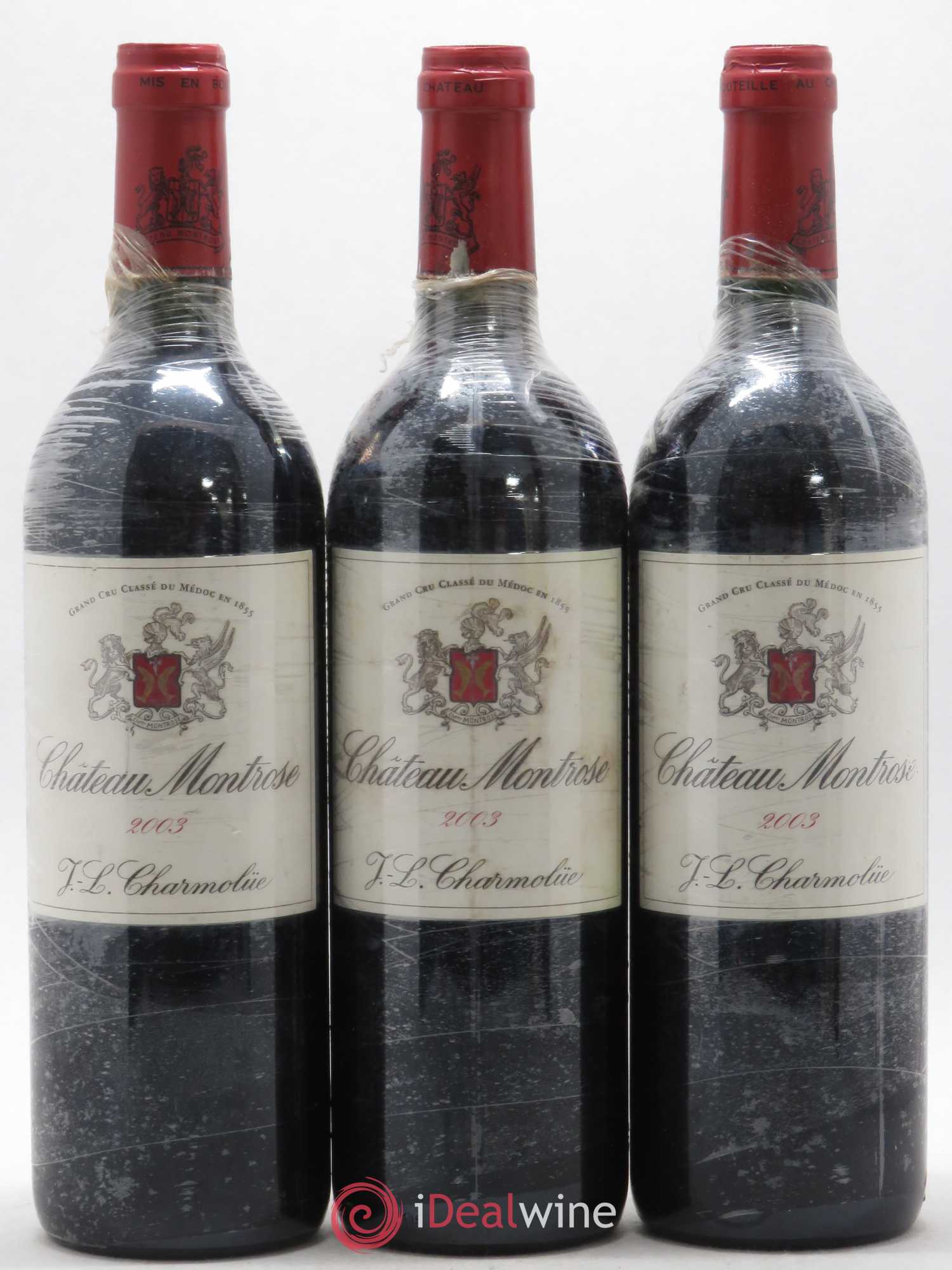 Château Montrose 2ème Grand Cru Classé 2003 - Lot de 3 bouteilles - 0