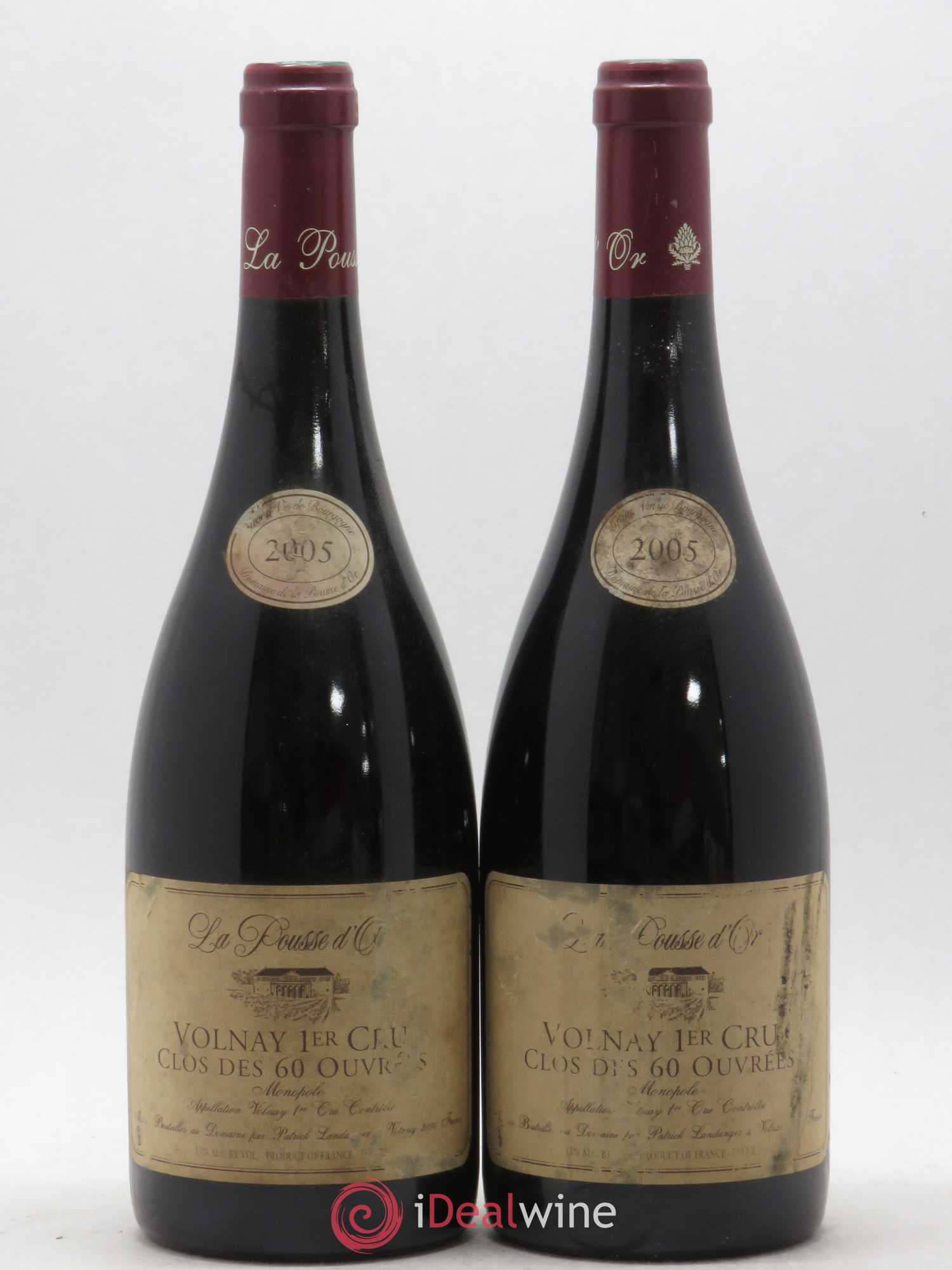 Volnay 1er Cru Clos des 60 ouvrées La Pousse d'Or (Domaine de) 2005 - Lot de 2 bouteilles - 0