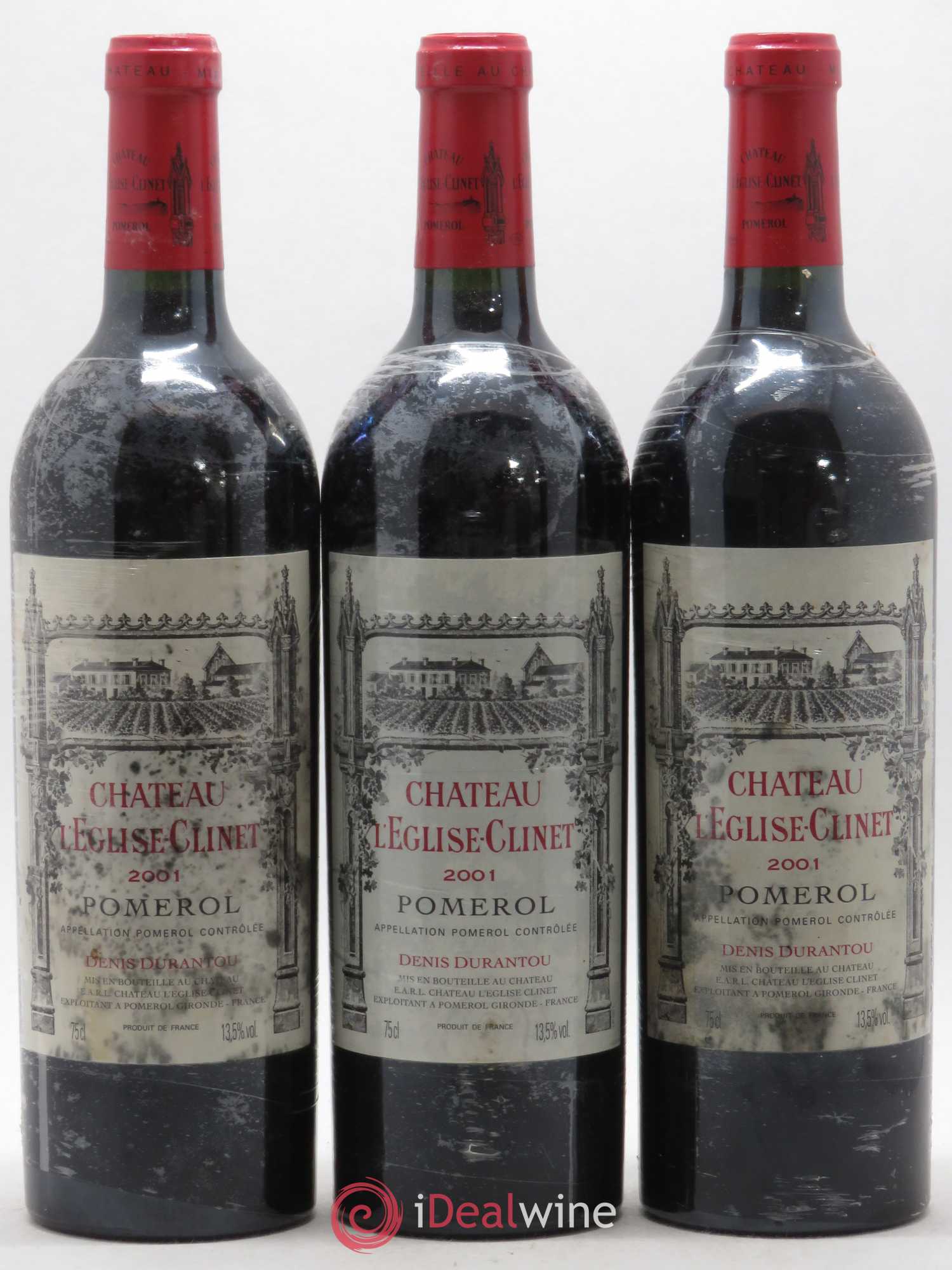 Château l' Église Clinet 2001 - Lot de 3 bouteilles - 0