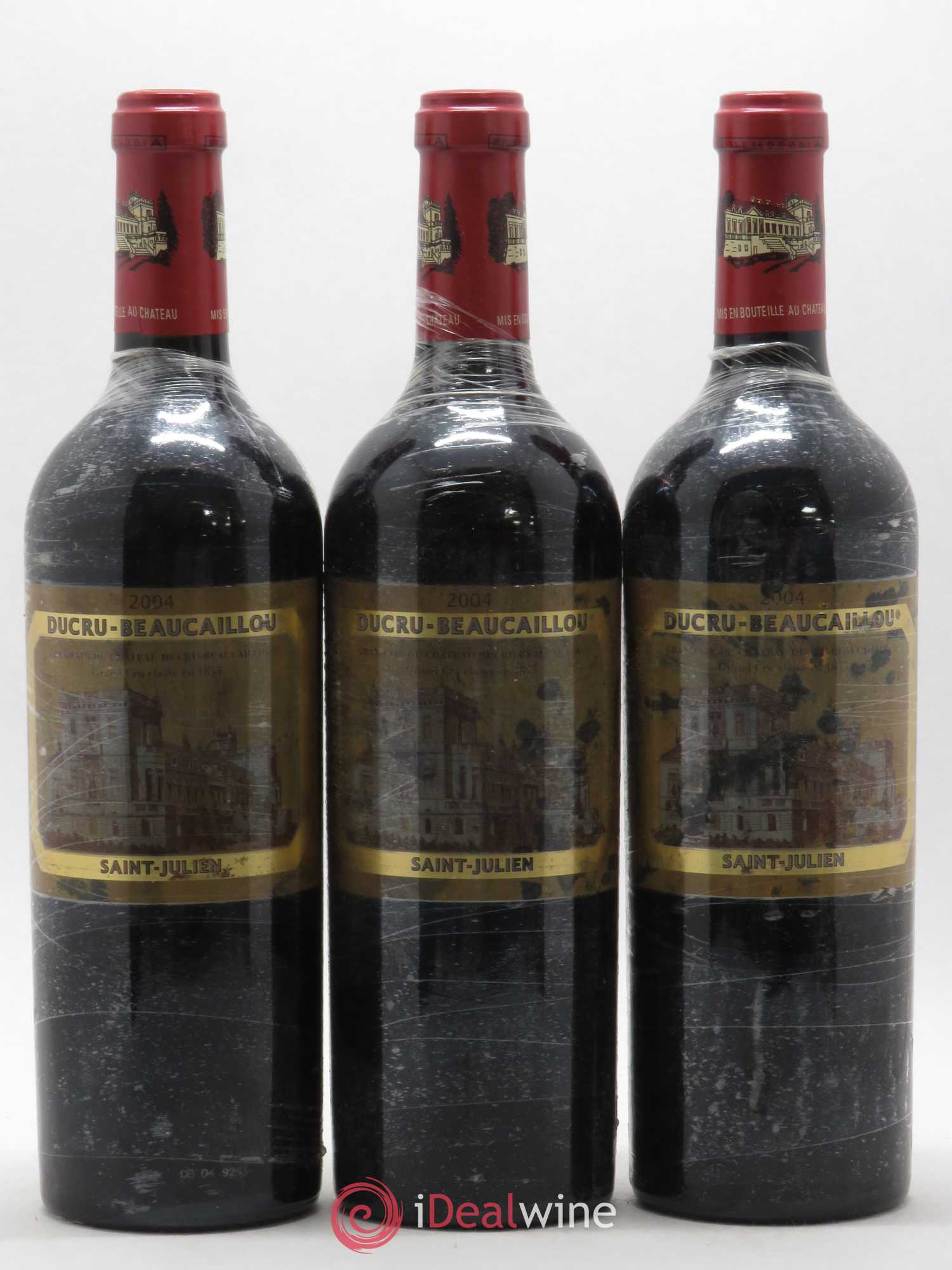 Château Ducru Beaucaillou 2ème Grand Cru Classé 2004 - Lot de 3 bouteilles - 0