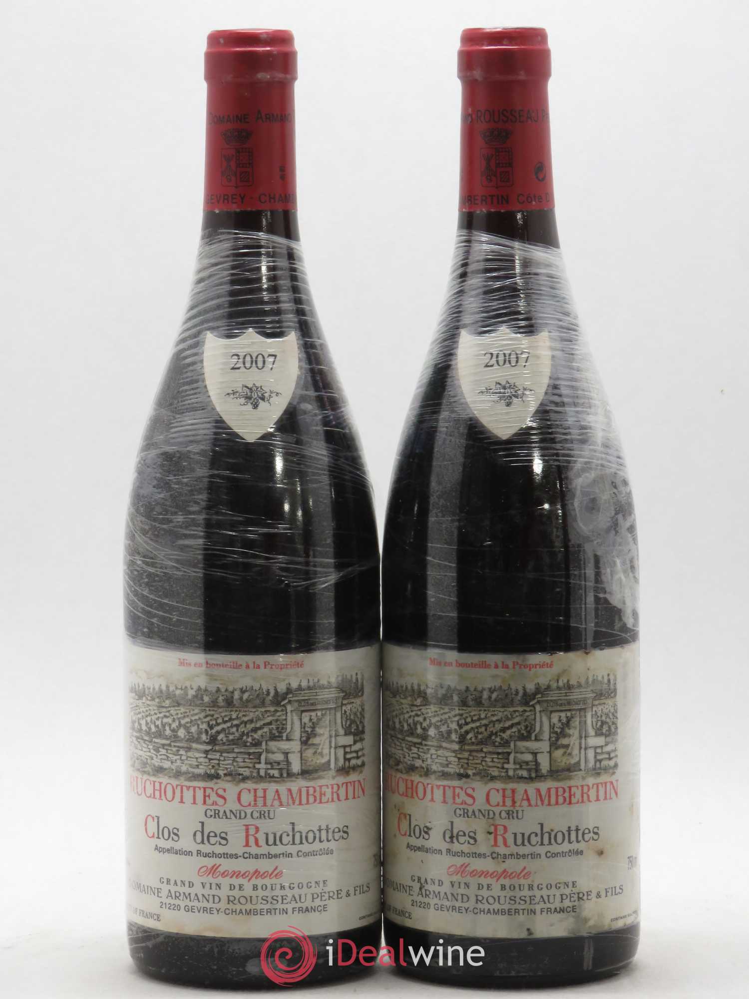 Ruchottes-Chambertin Grand Cru Clos des Ruchottes Armand Rousseau (Domaine) 2007 - Lotto di 2 bottiglie - 0