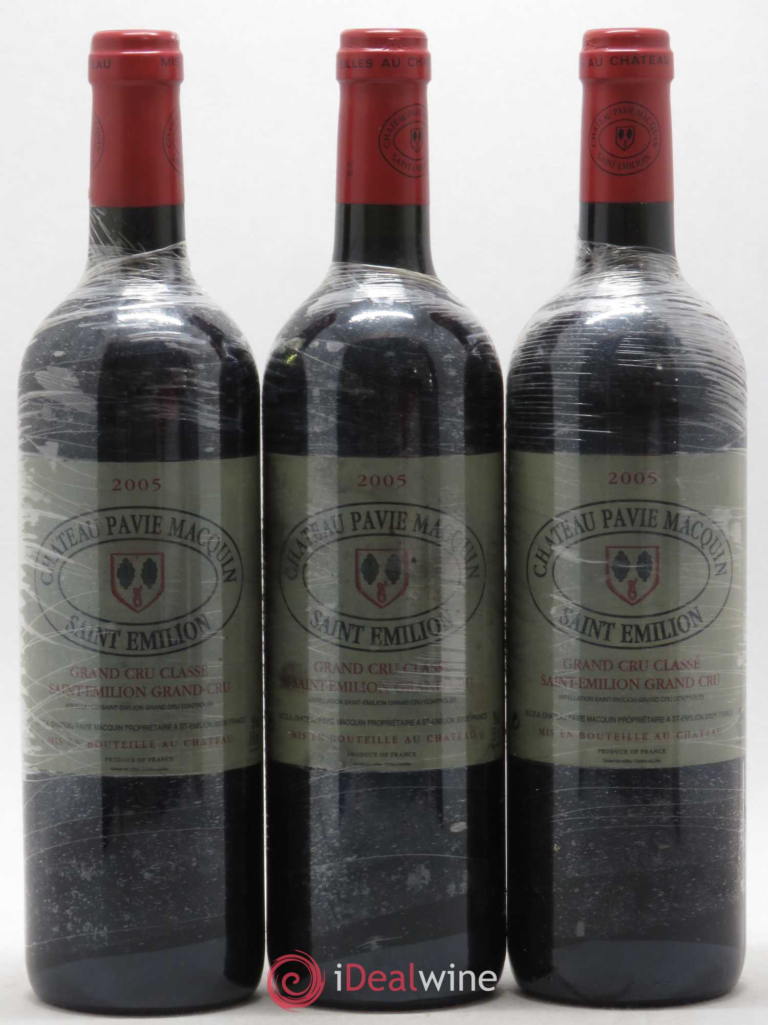 Château Pavie Macquin 1er Grand Cru Classé B 2005 - Lot de 3 bouteilles - 0