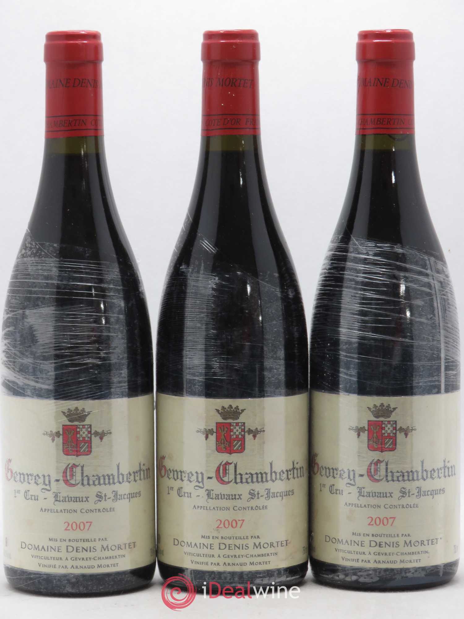 Gevrey-Chambertin 1er Cru Lavaux Saint Jacques Denis Mortet (Domaine) 2007 - Lot de 3 bouteilles - 0