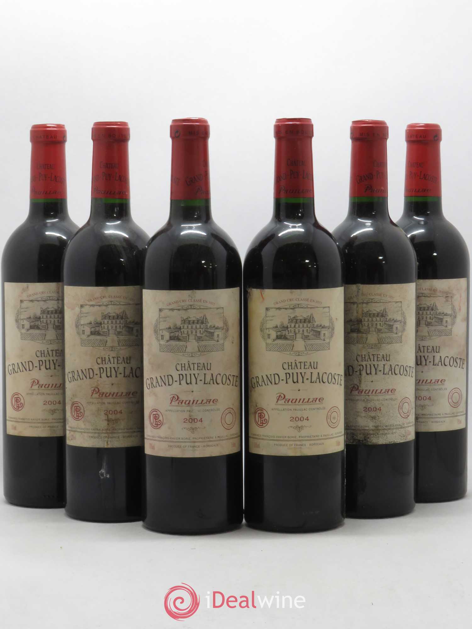 Château Grand Puy Lacoste 5ème Grand Cru Classé 2004 - Lot de 6 bouteilles - 0