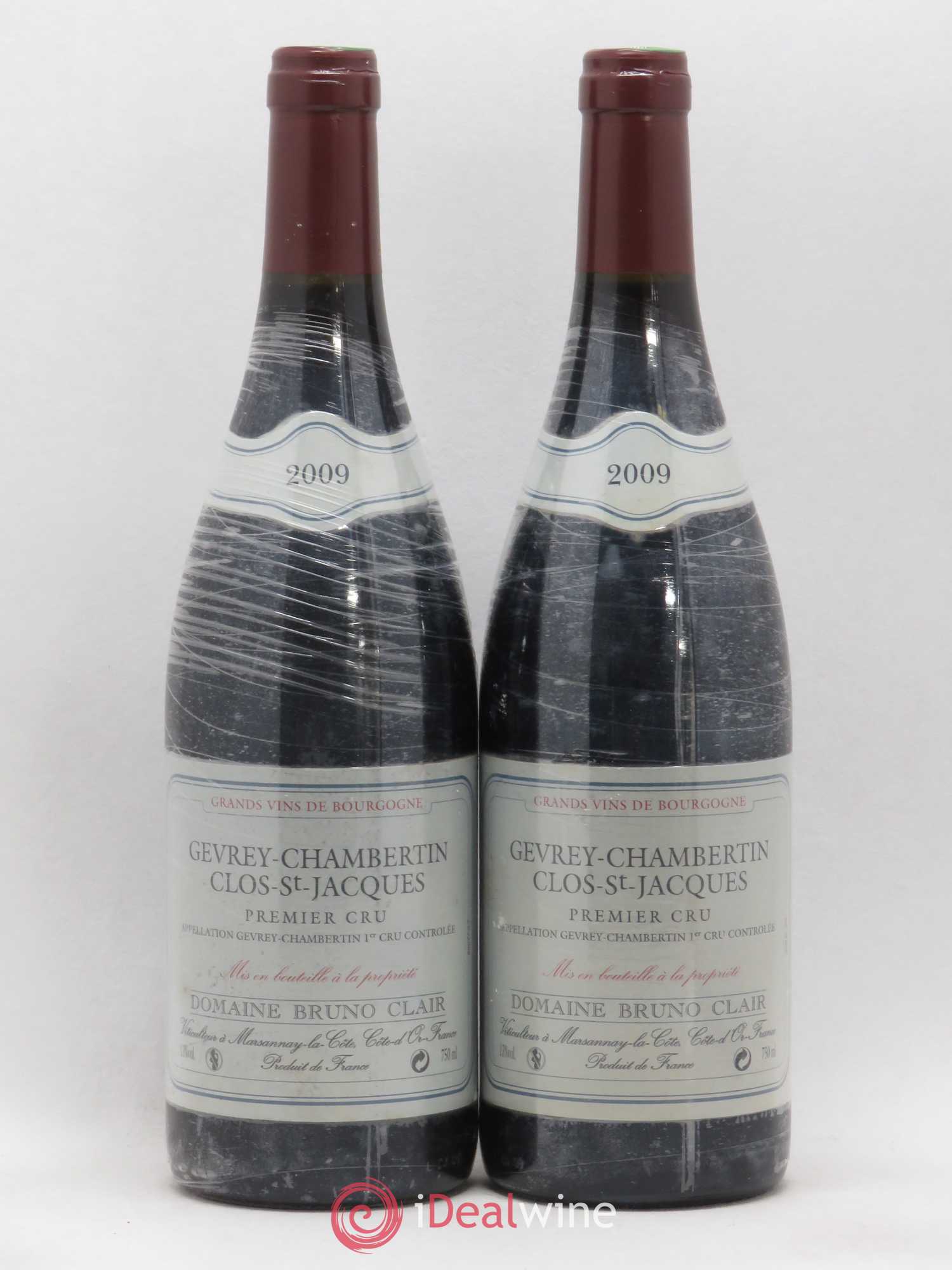 Gevrey-Chambertin 1er Cru Clos Saint-Jacques Bruno Clair (Domaine) 2009 - Lot de 2 bouteilles - 0