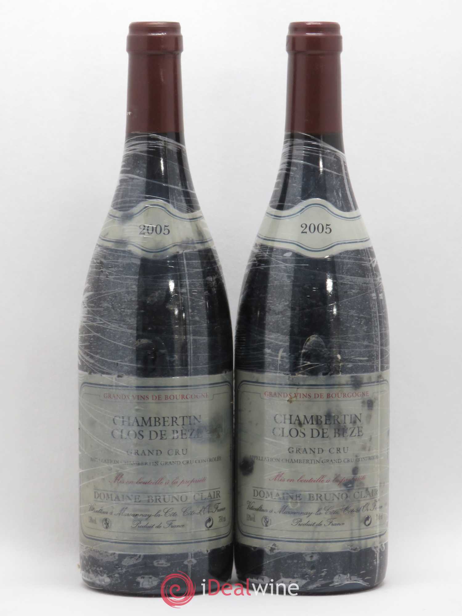 Chambertin Clos de Bèze Grand Cru Bruno Clair (Domaine) 2005 - Lot de 2 bouteilles - 0