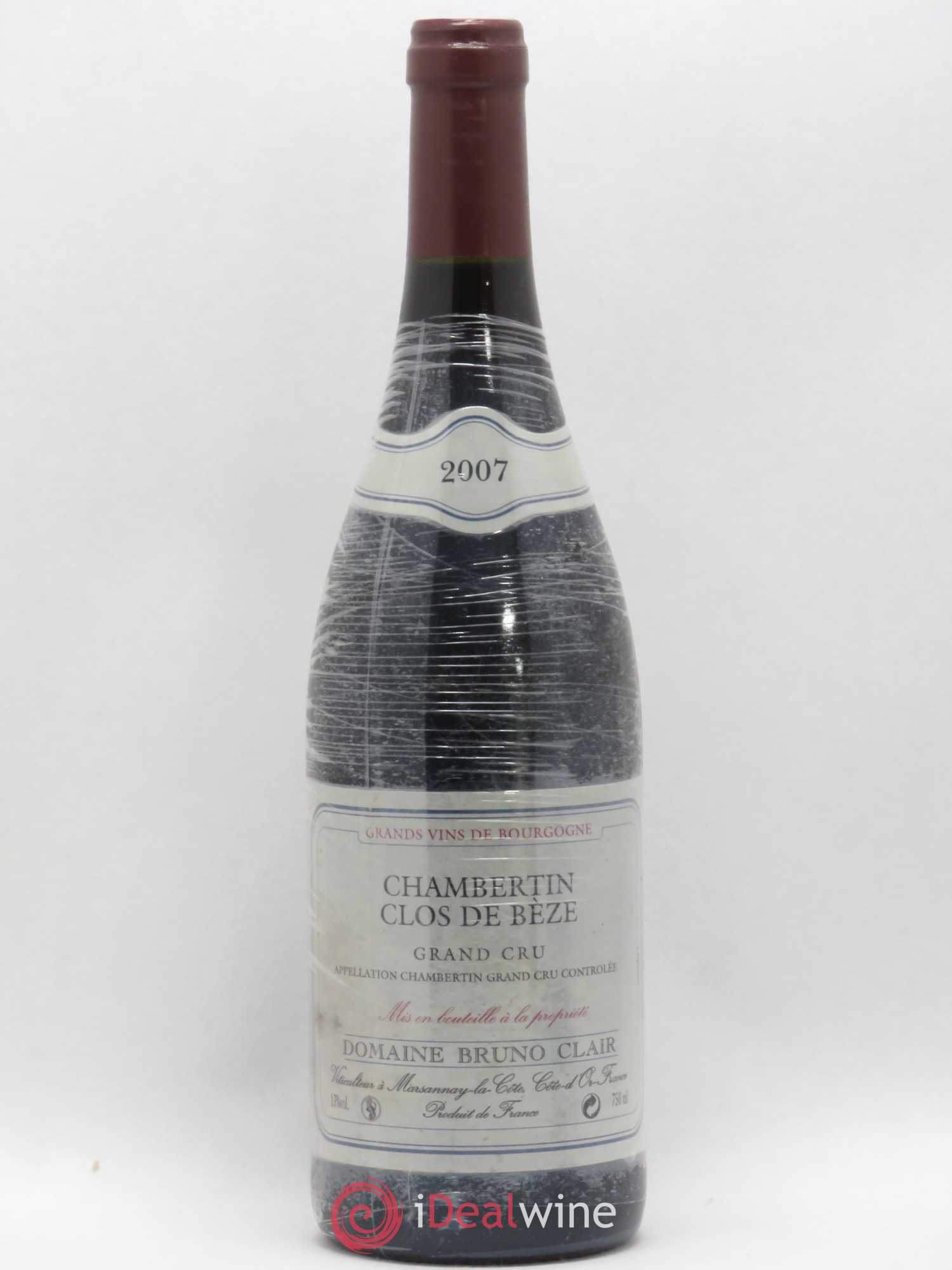 Chambertin Clos de Bèze Grand Cru Bruno Clair (Domaine) 2007 - Lot de 1 bouteille - 0