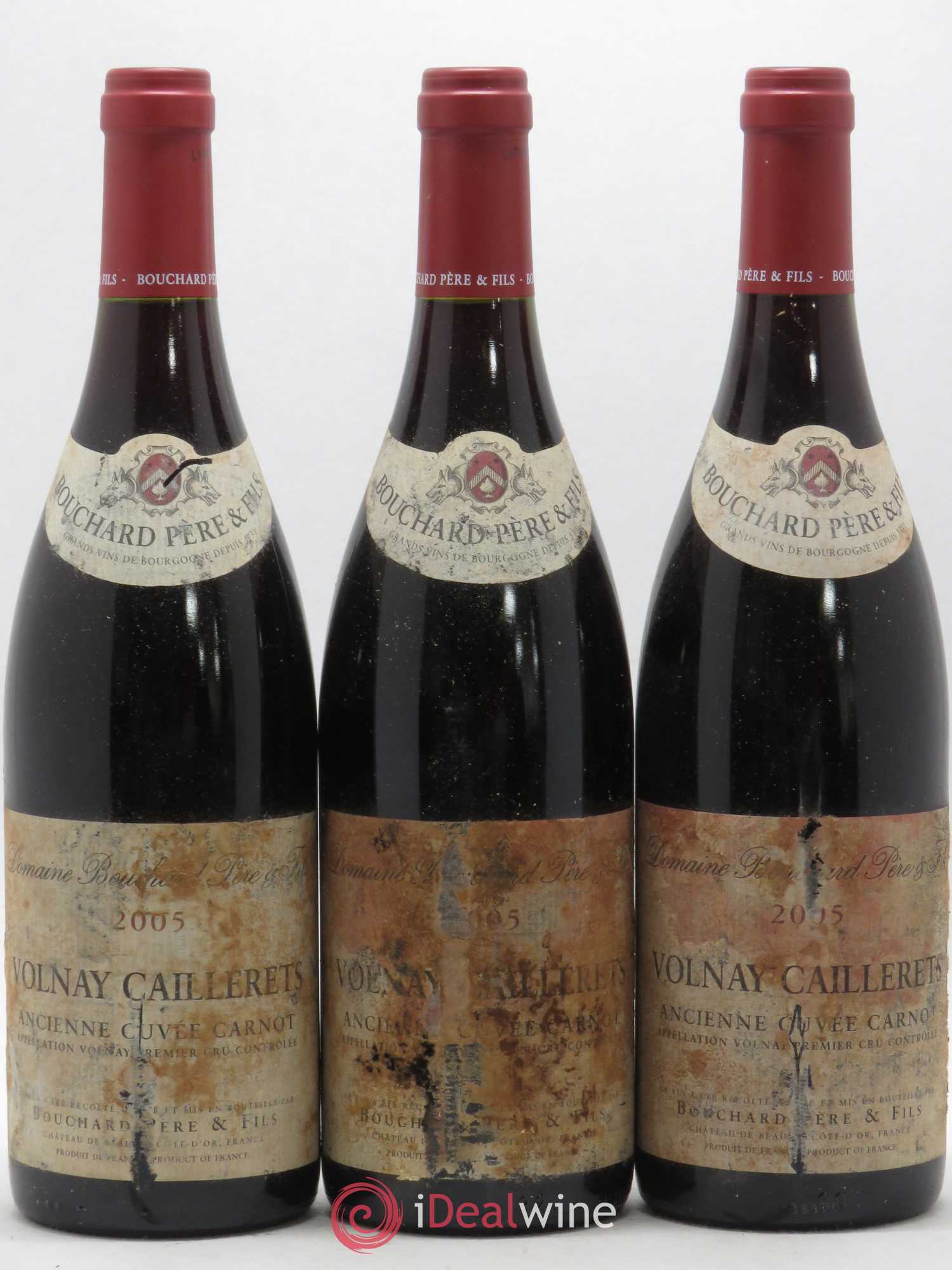 Volnay 1er Cru Caillerets - Ancienne Cuvée Carnot Bouchard Père & Fils 2005 - Lot de 3 bouteilles - 0