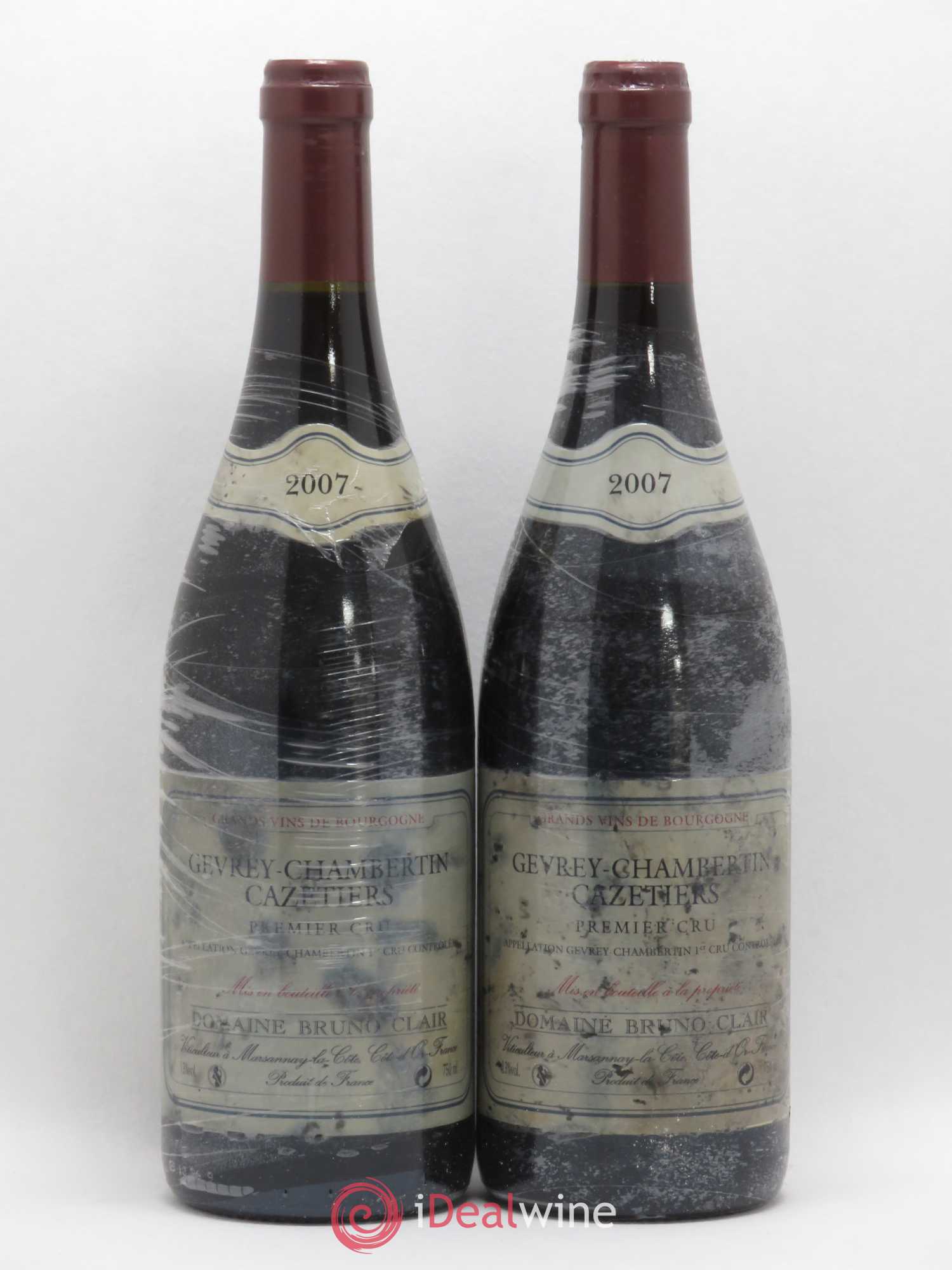 Gevrey-Chambertin 1er Cru Les Cazetiers Bruno Clair (Domaine) 2007 - Lotto di 2 bottiglie - 0