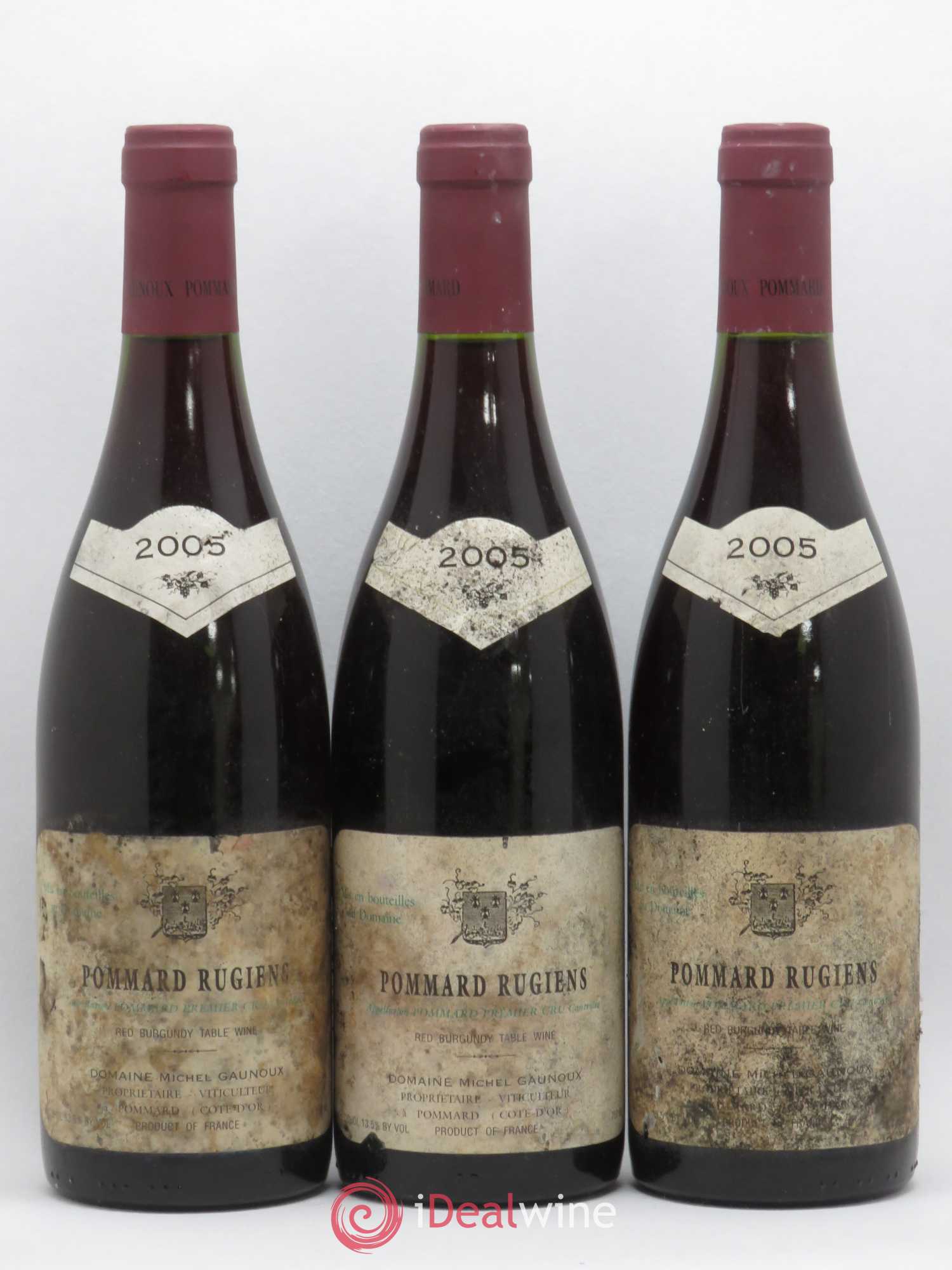 Pommard 1er Cru Rugiens Michel Gaunoux 2005 - Lot de 3 bouteilles - 0