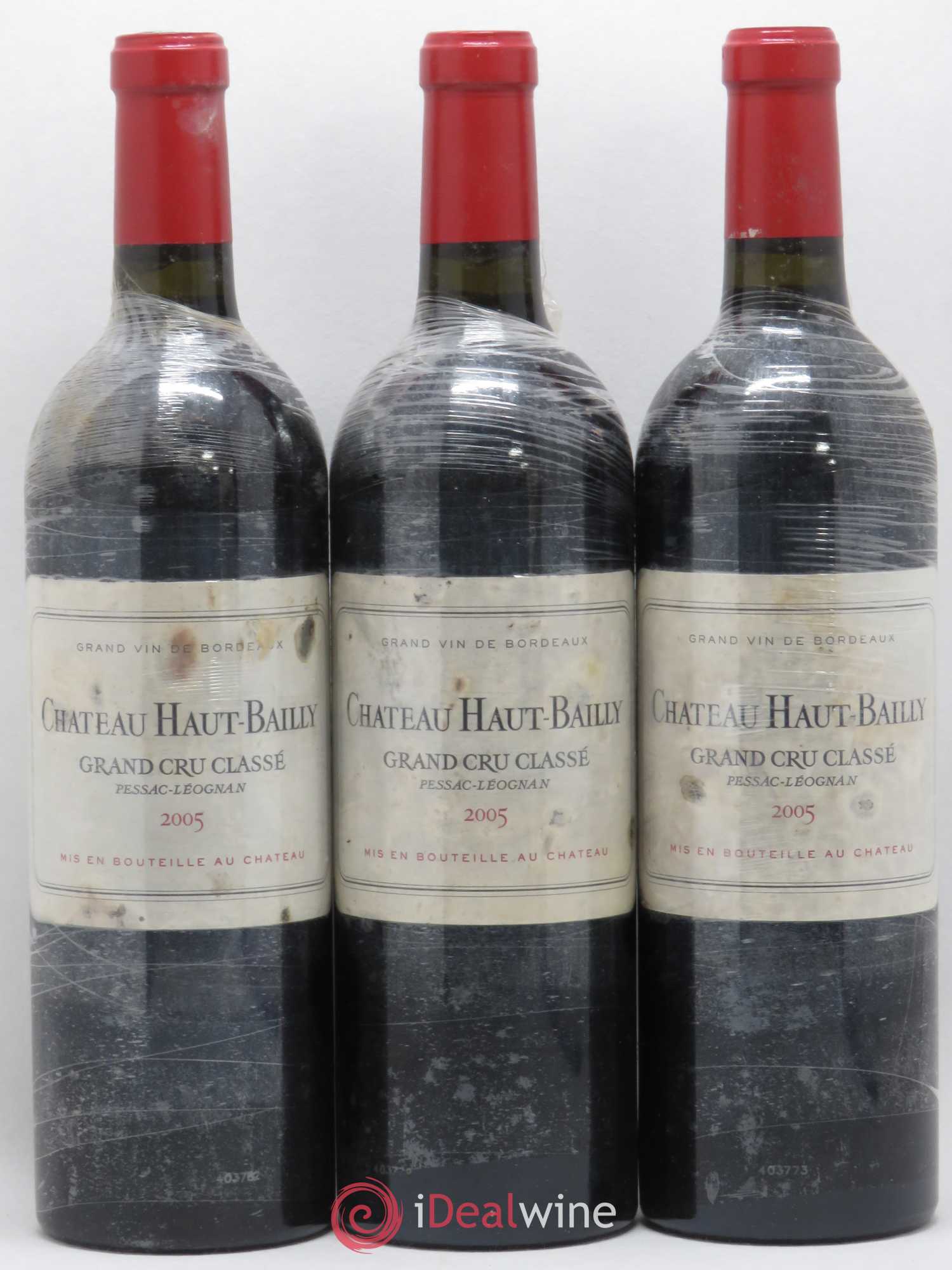 Château Haut-Bailly Cru Classé de Graves 2005 - Lot de 3 bouteilles - 0