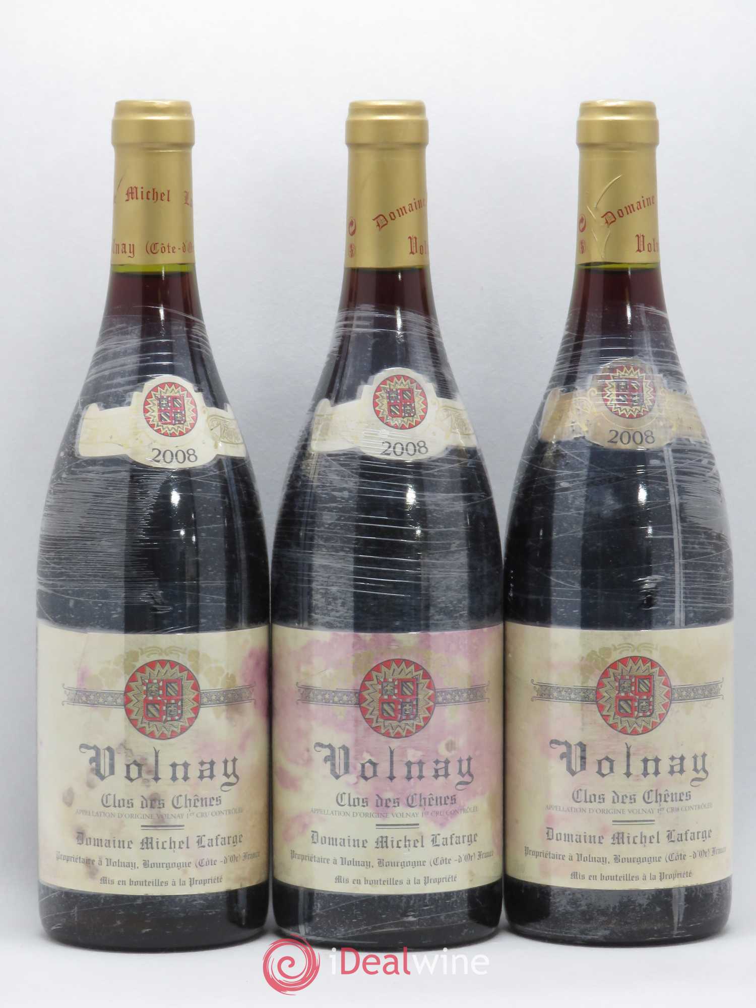 Volnay 1er Cru Clos des Chênes Lafarge (Domaine) 2008 - Lot de 3 bouteilles - 0