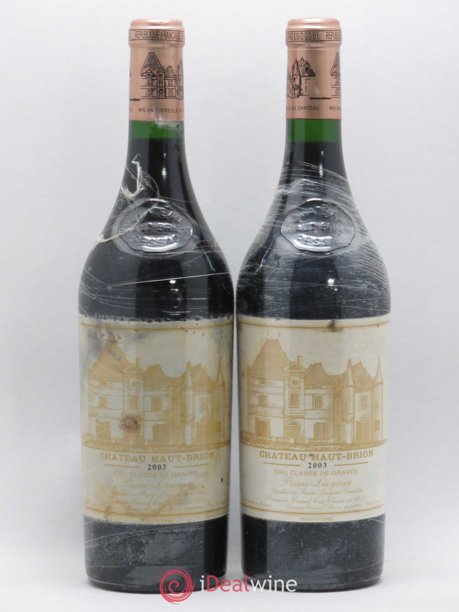 Château Haut Brion 1er Grand Cru Classé 2003 - Lot de 2 bouteilles - 0