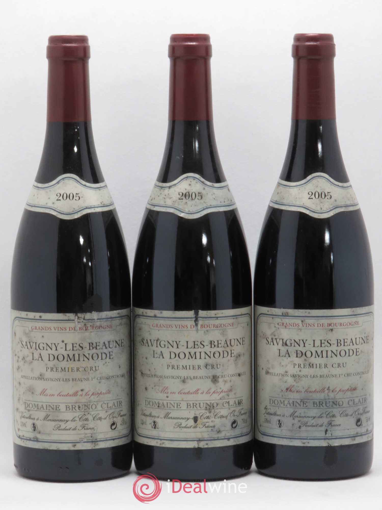 Savigny-lès-Beaune 1er Cru La Dominode Bruno Clair (Domaine) 2005 - Lot de 3 bouteilles - 0