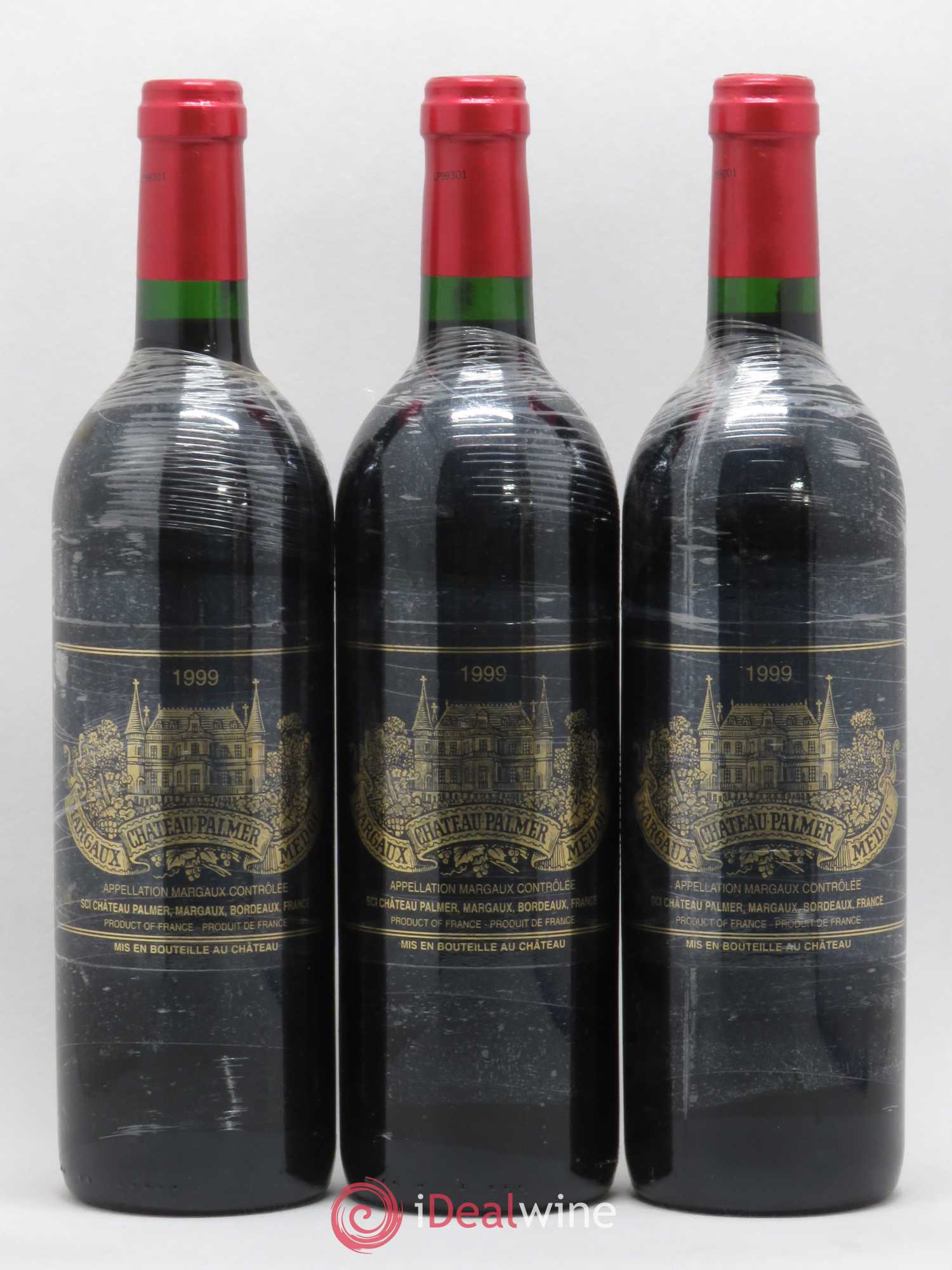 Château Palmer 3ème Grand Cru Classé 1999 - Lot de 3 bouteilles - 0