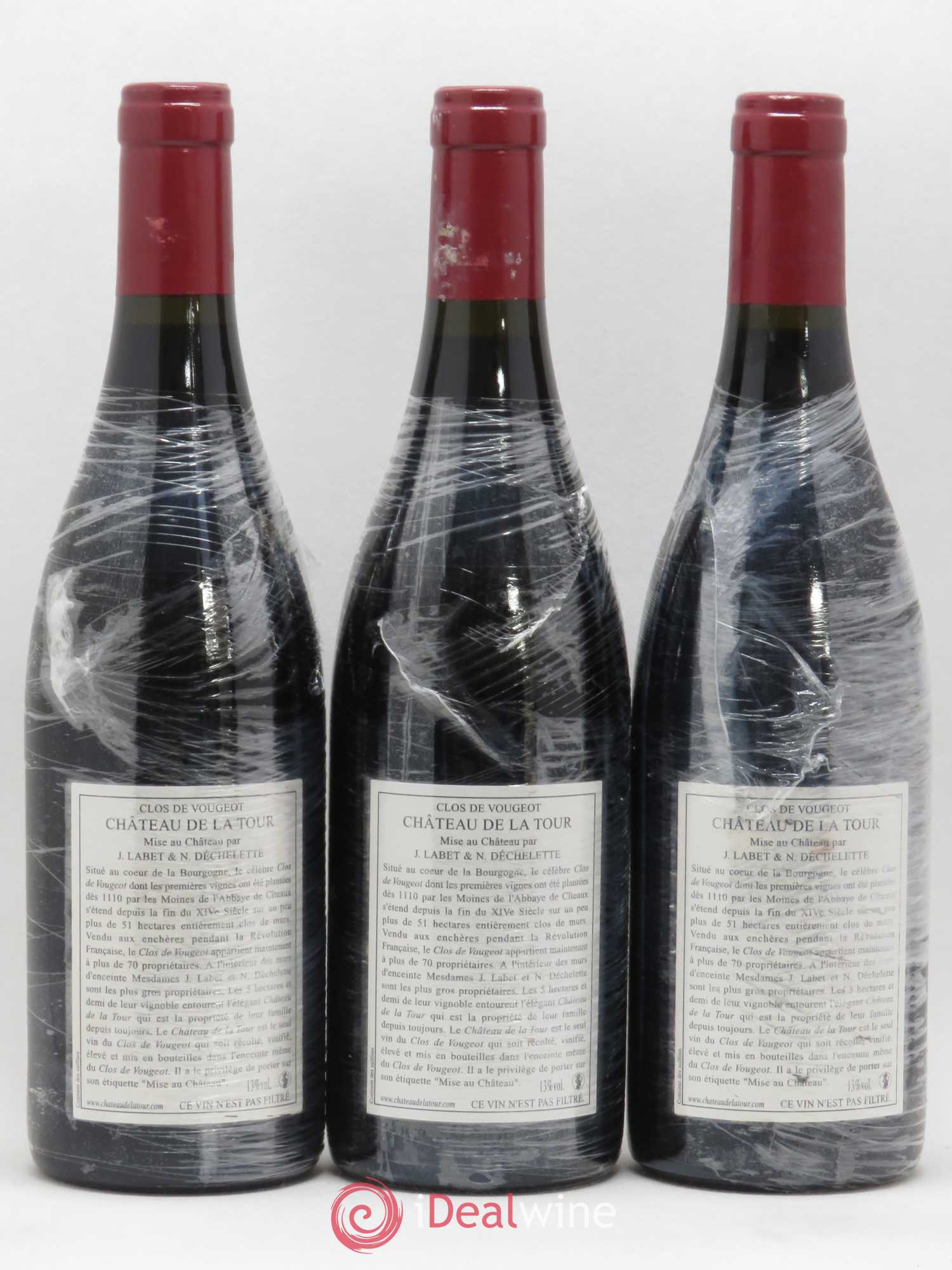 Clos de Vougeot Grand Cru Vieilles Vignes Château de La Tour 2009 - Lot de 3 bouteilles - 1