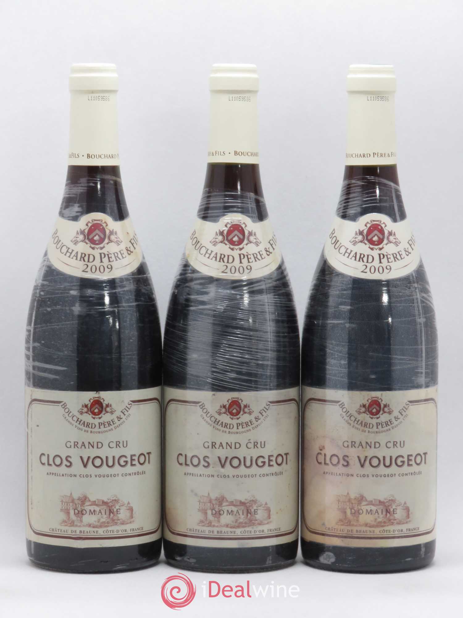 Clos de Vougeot Grand Cru Bouchard Père & Fils 2009 - Lot de 3 bouteilles - 0