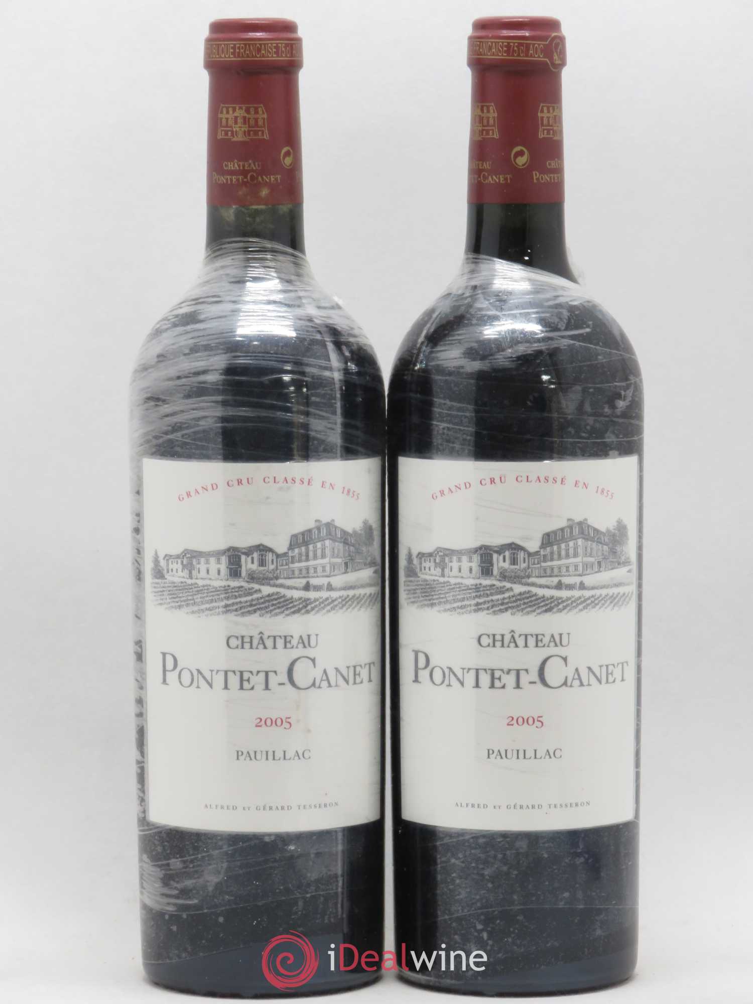 Château Pontet Canet 5ème Grand Cru Classé 2005 - Lot de 2 bouteilles - 0