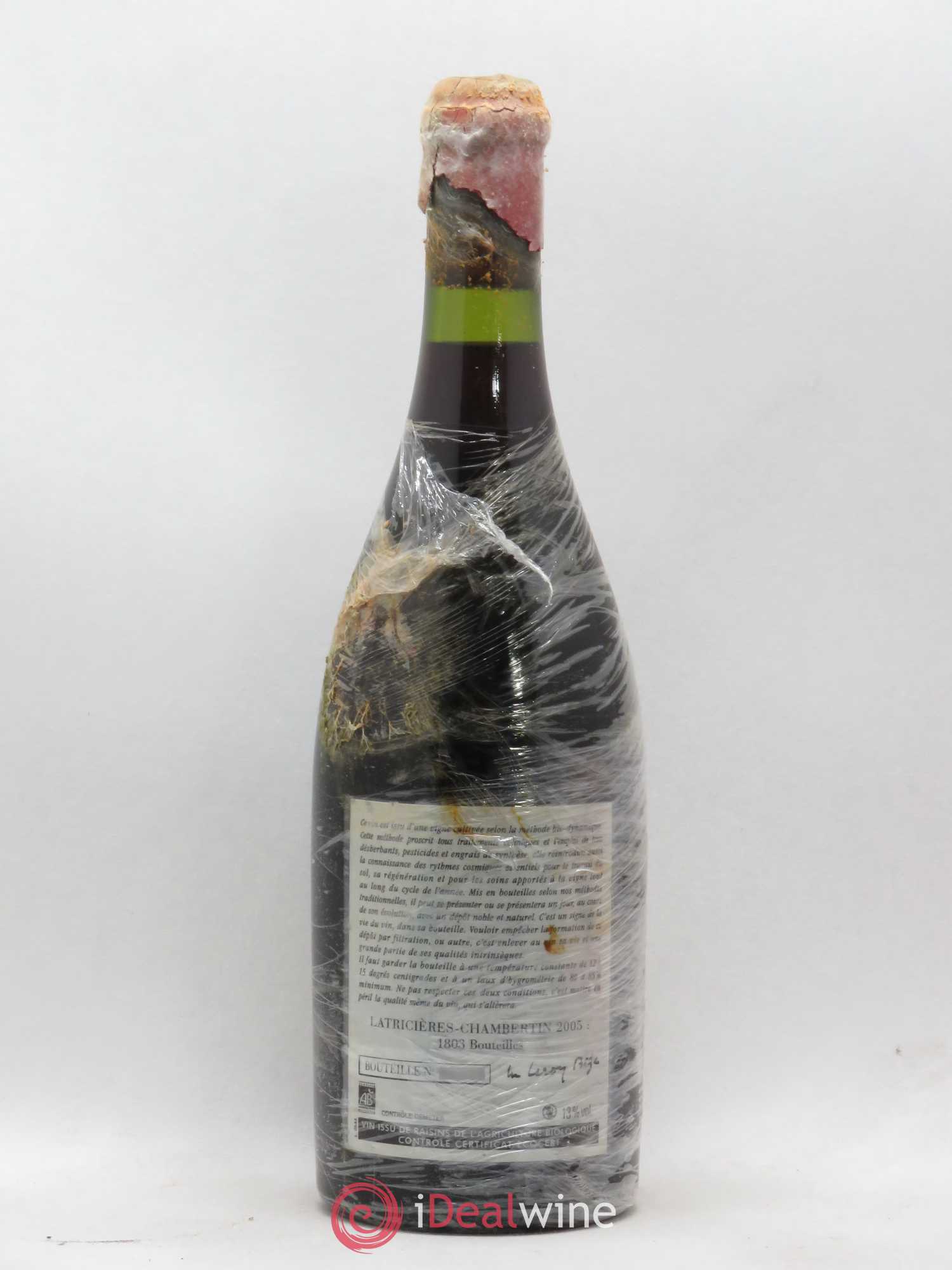 Latricières-Chambertin Grand Cru Leroy (Domaine) 2005 - Lot of 1 bottle - 1