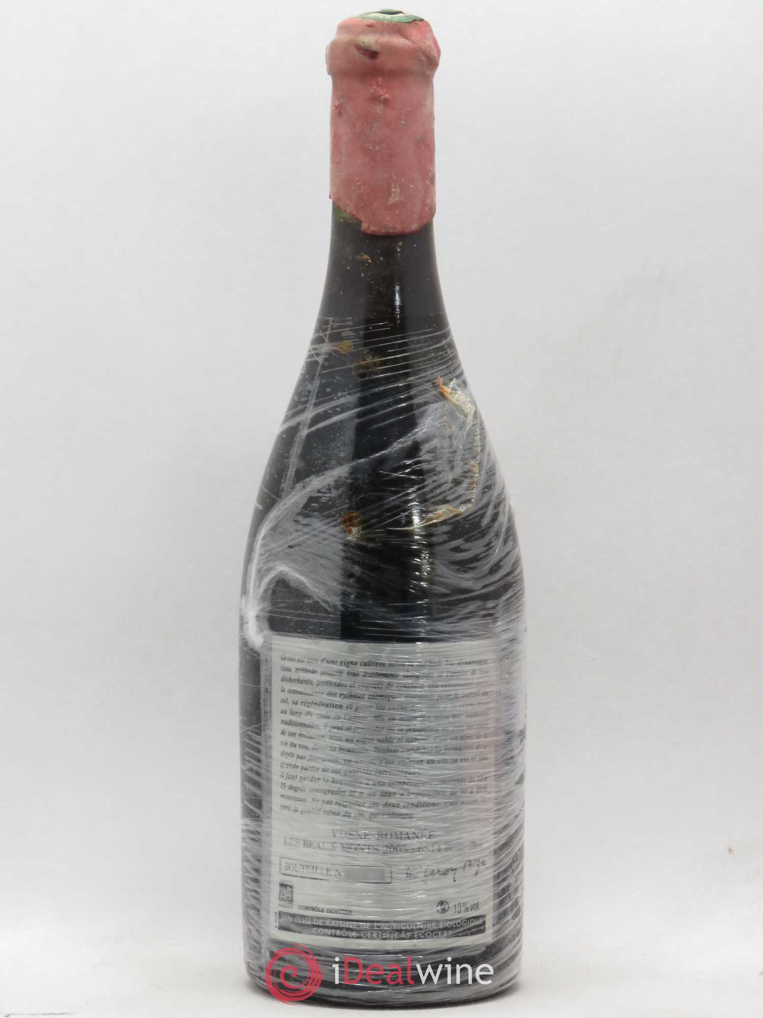 Vosne-Romanée 1er Cru Les Beaux-Monts Leroy (Domaine) 2005 - Lot de 1 bouteille - 1