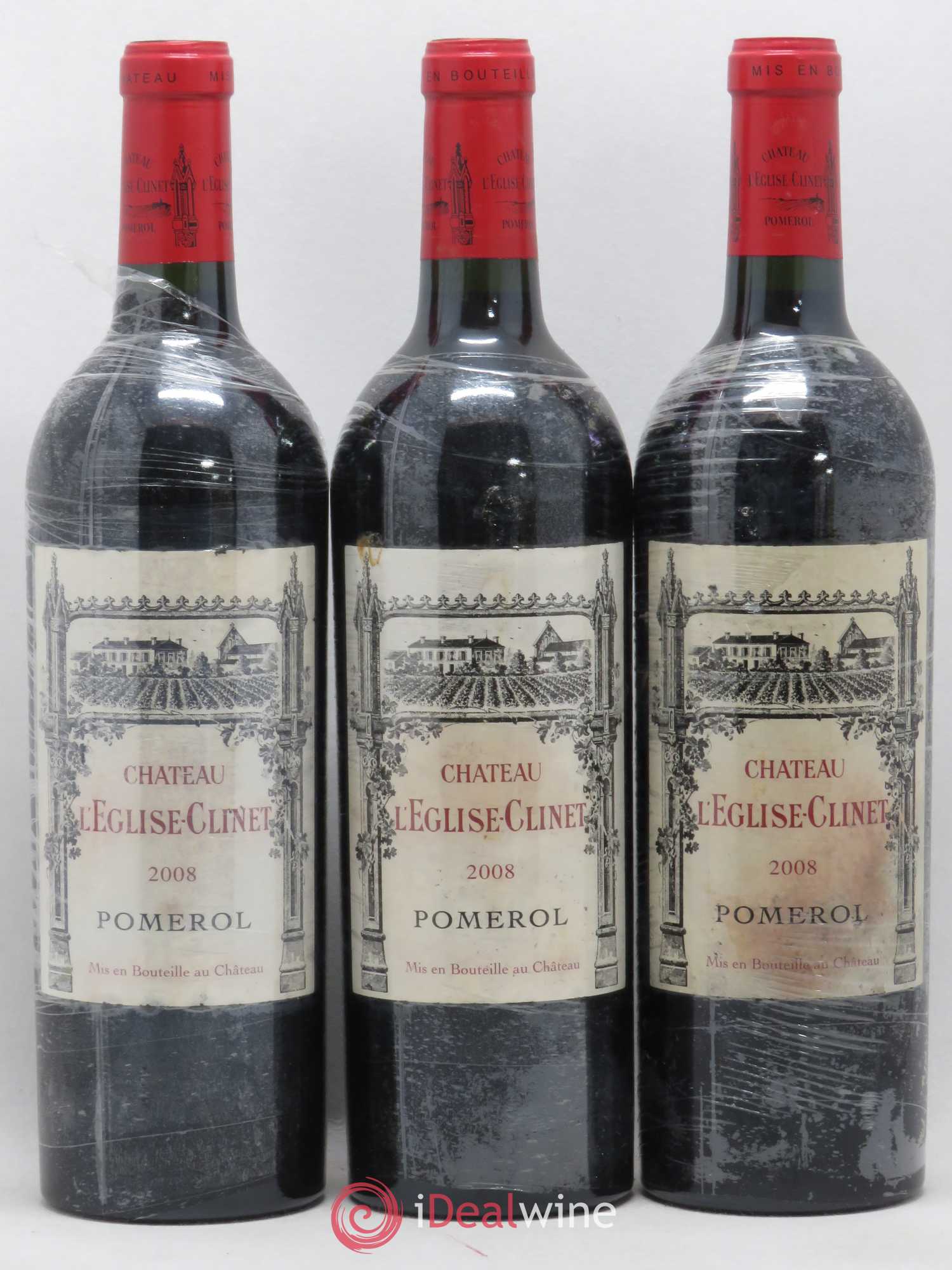 Château l' Église Clinet 2008 - Lot de 3 bouteilles - 0