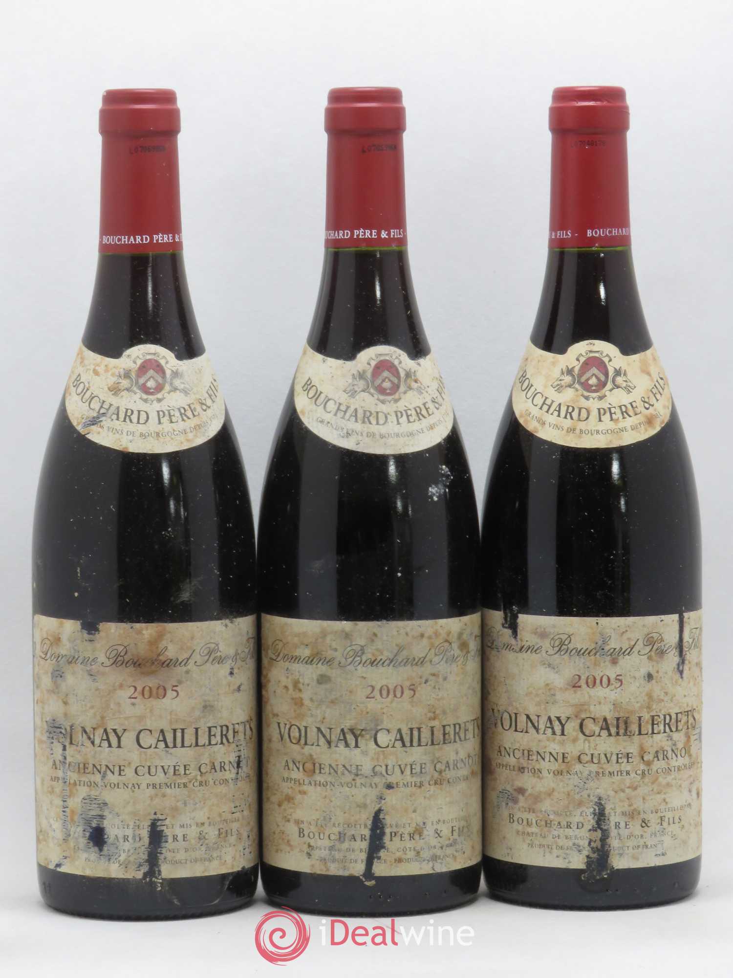 Volnay 1er Cru Caillerets - Ancienne Cuvée Carnot Bouchard Père & Fils 2005 - Lot de 3 bouteilles - 0