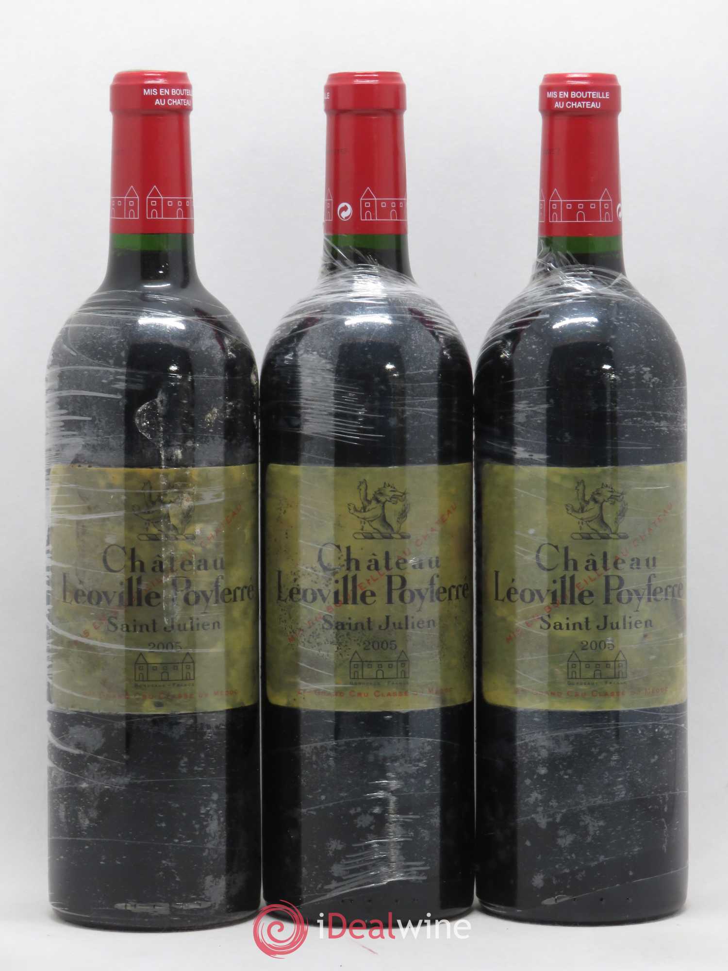 Château Léoville Poyferré 2ème Grand Cru Classé 2005 - Lot de 3 bouteilles - 0