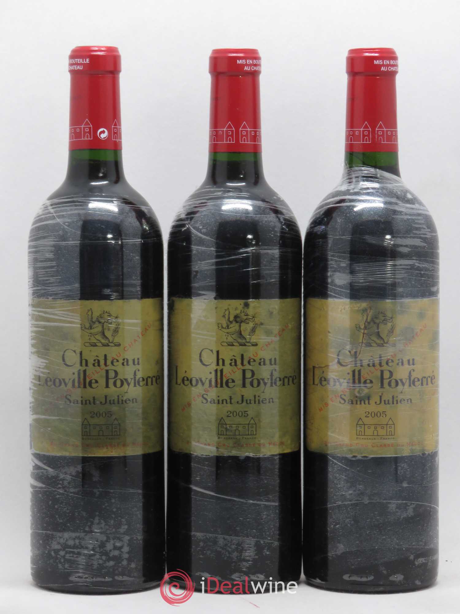 Château Léoville Poyferré 2ème Grand Cru Classé 2005 - Lot de 3 bouteilles - 0