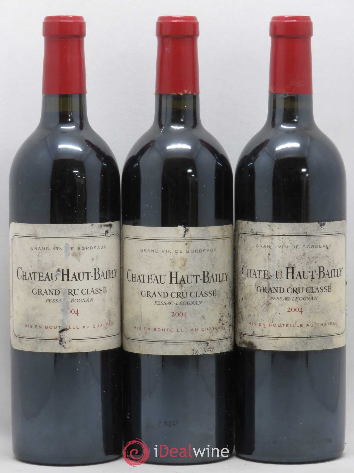 Château Haut-Bailly Cru Classé de Graves 2004 - Lot de 3 bouteilles - 0