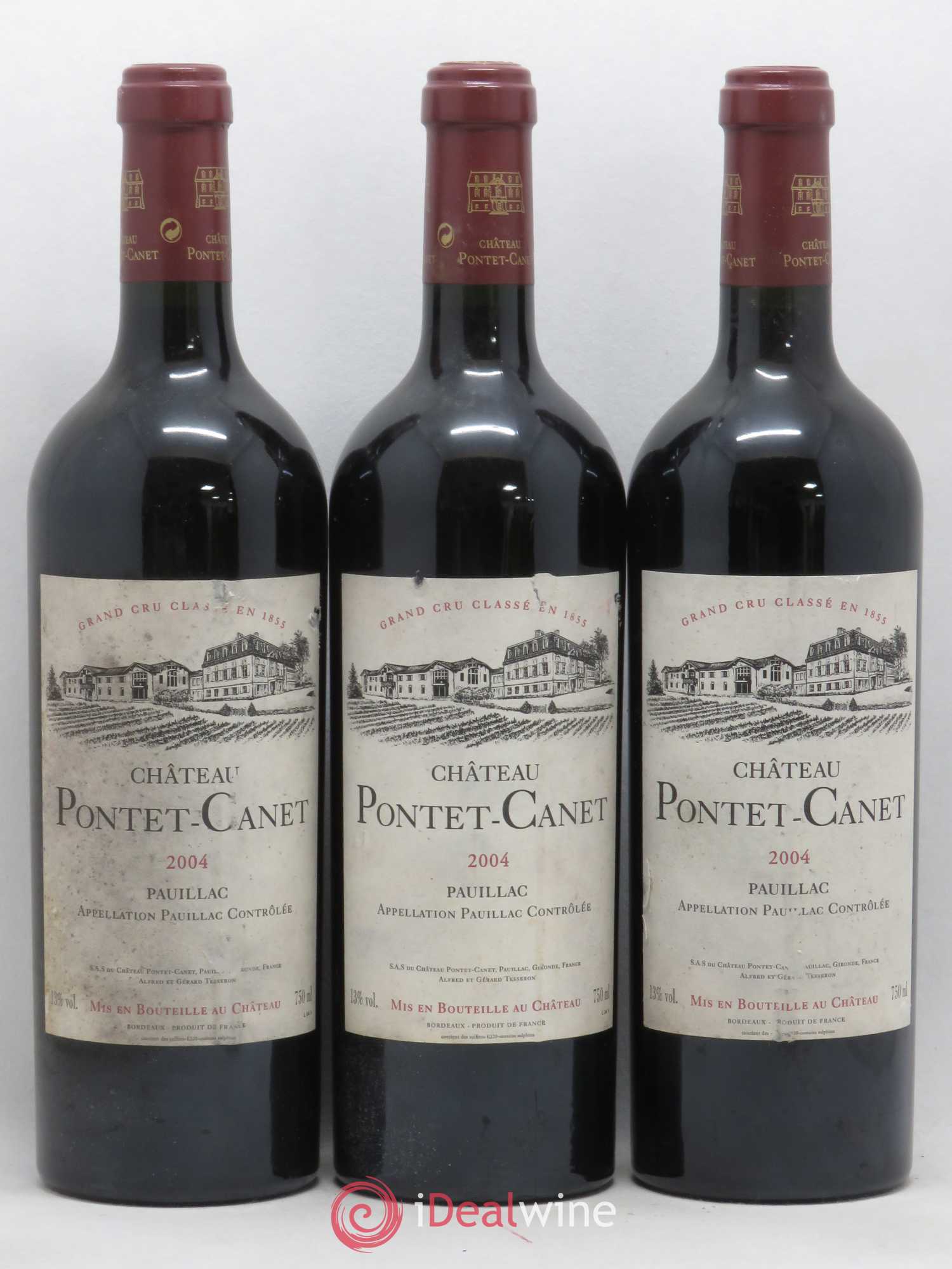Château Pontet Canet 5ème Grand Cru Classé 2004 - Lot de 6 bouteilles - 1