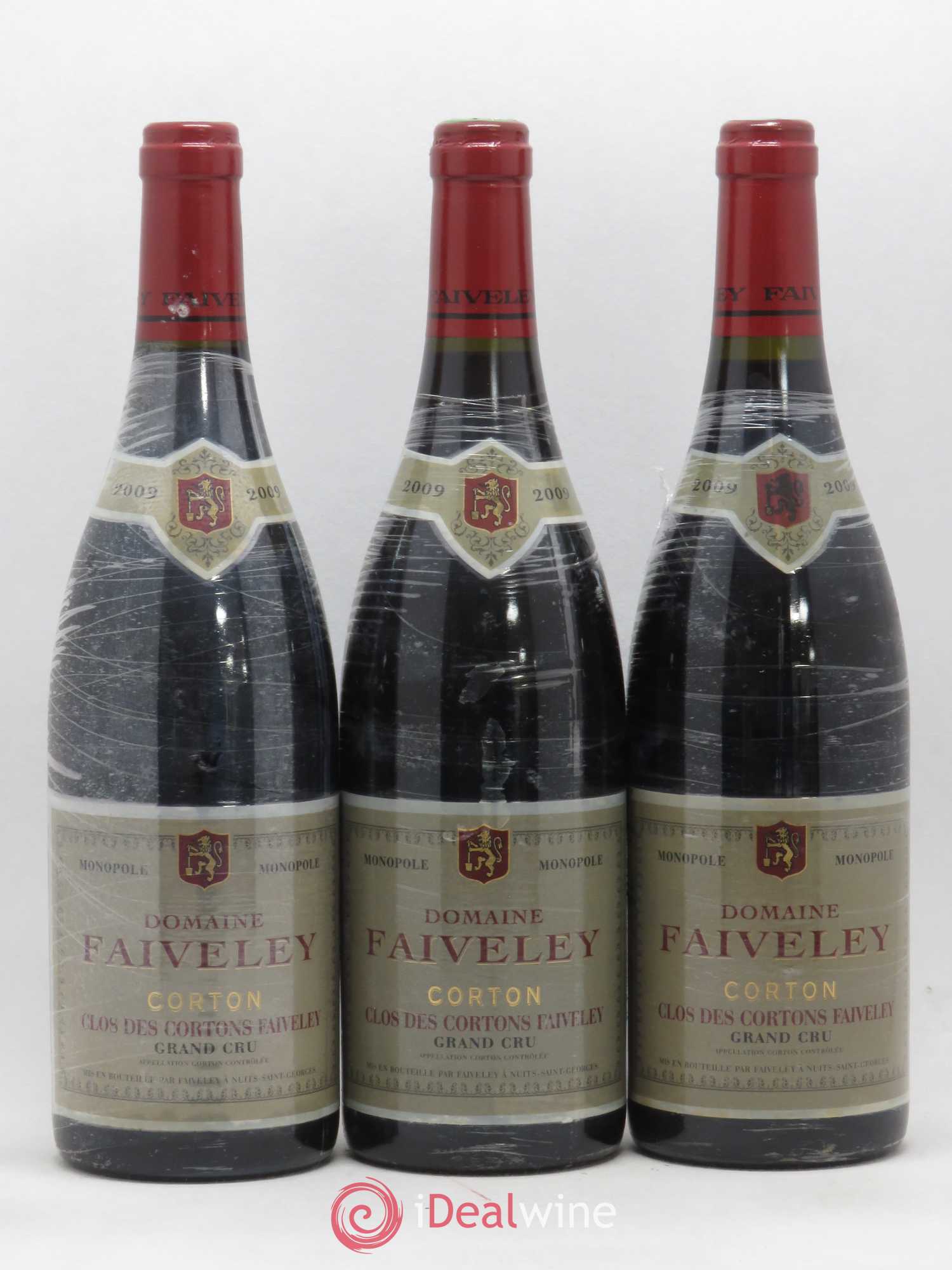 Corton Grand Cru Clos des Cortons Faiveley 2009 - Lot de 3 bouteilles - 0