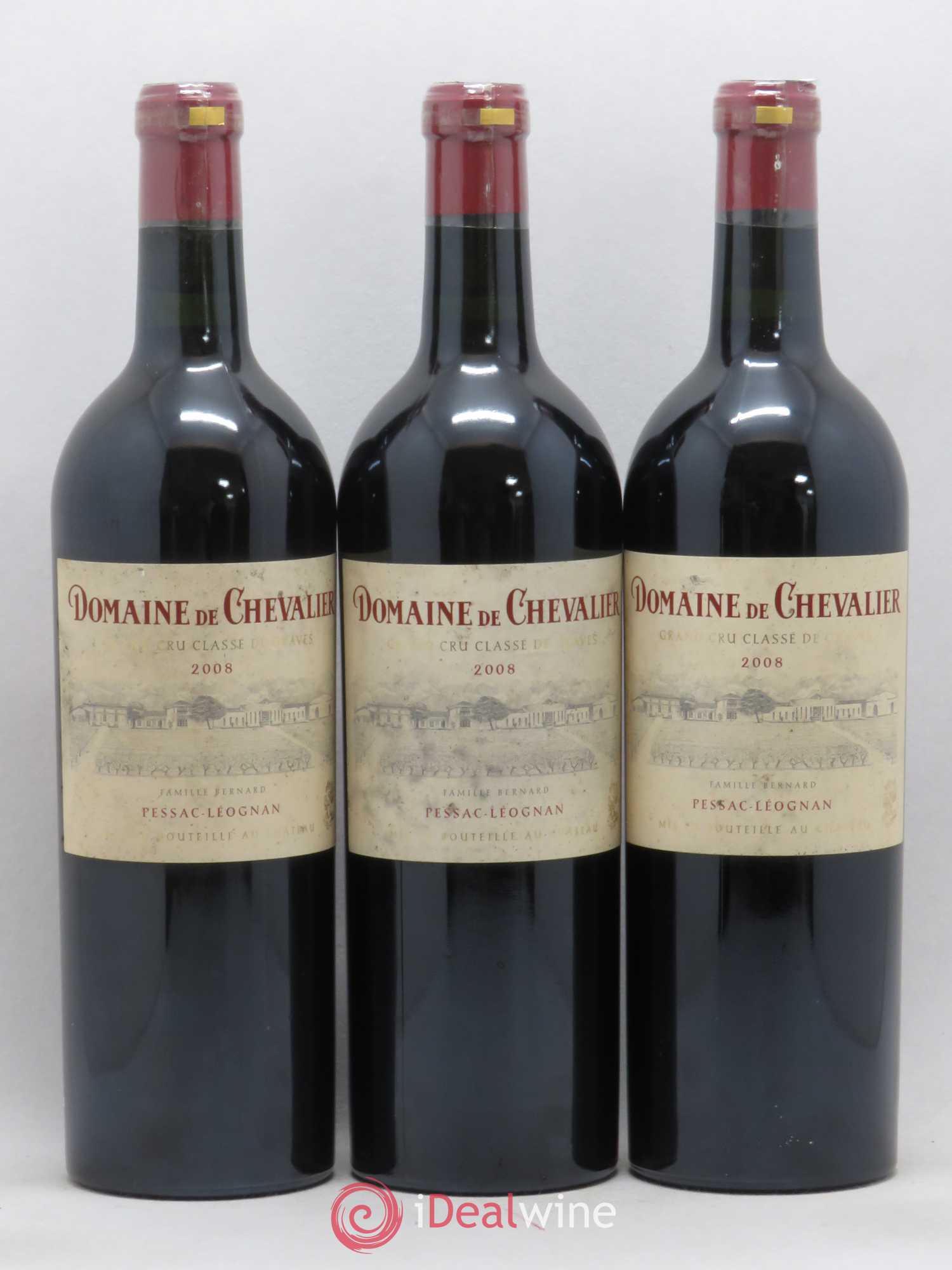 Domaine de Chevalier Cru Classé de Graves 2008 - Lot de 3 bouteilles - 0