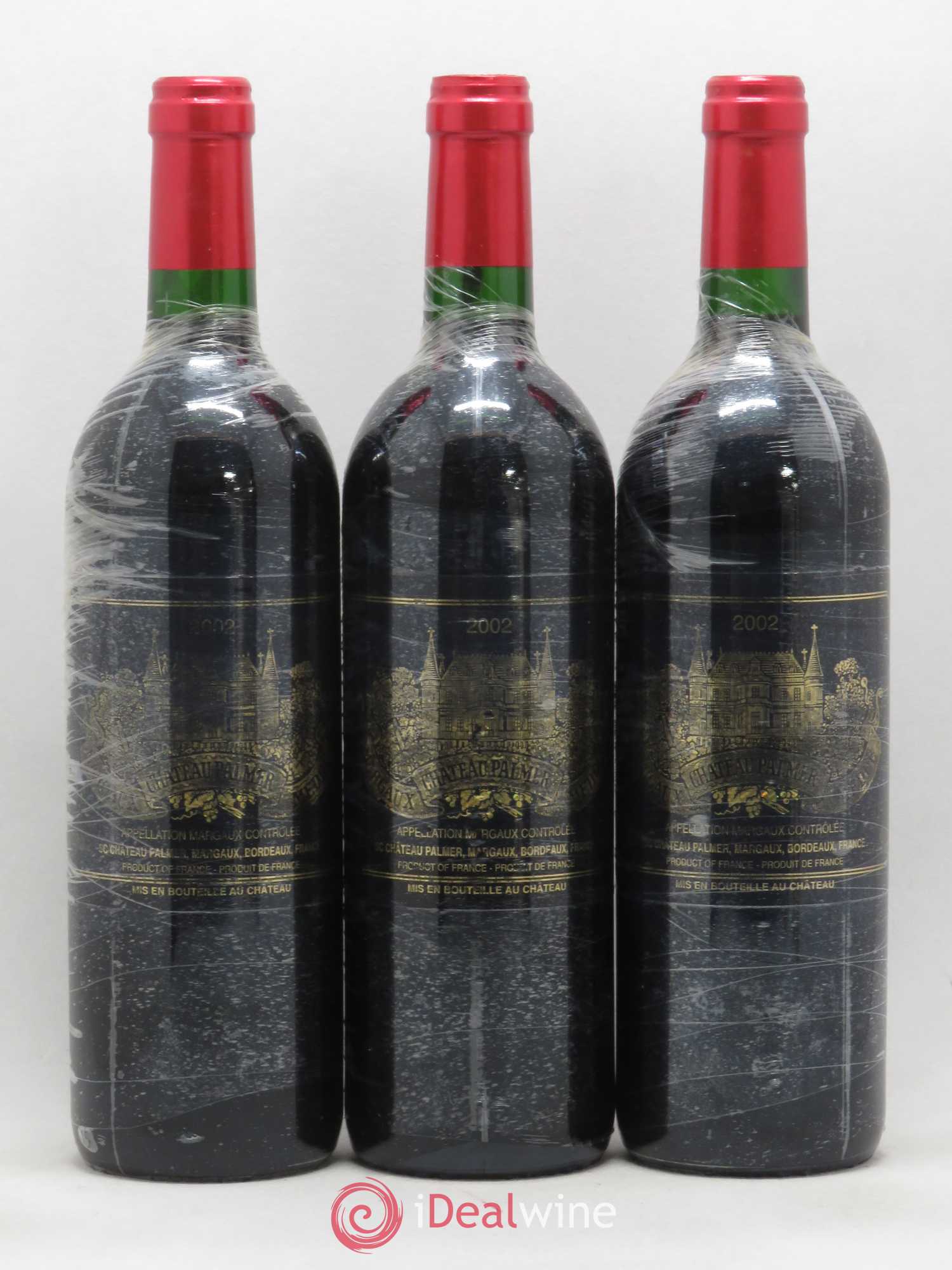 Château Palmer 3ème Grand Cru Classé 2002 - Lot de 3 bouteilles - 0