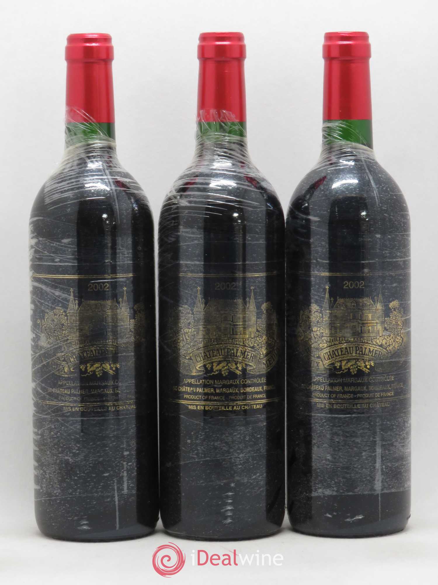 Château Palmer 3ème Grand Cru Classé 2002 - Lot de 3 bouteilles - 0